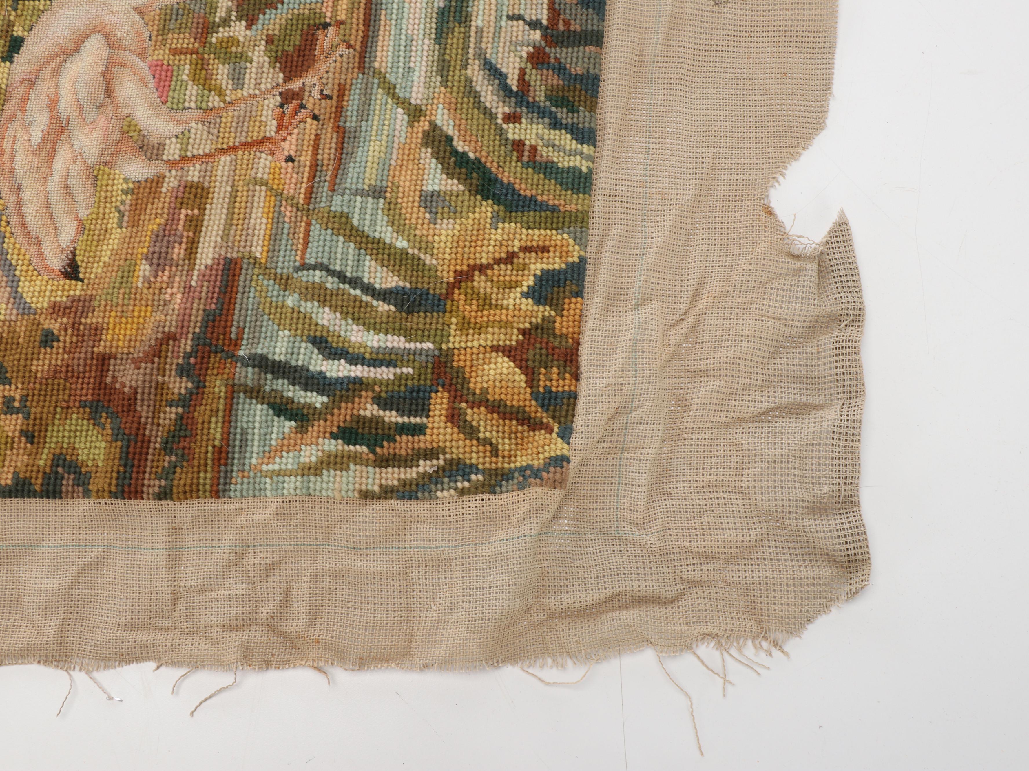 Needlepoint French Verdure Landscape Panel, 20th Century