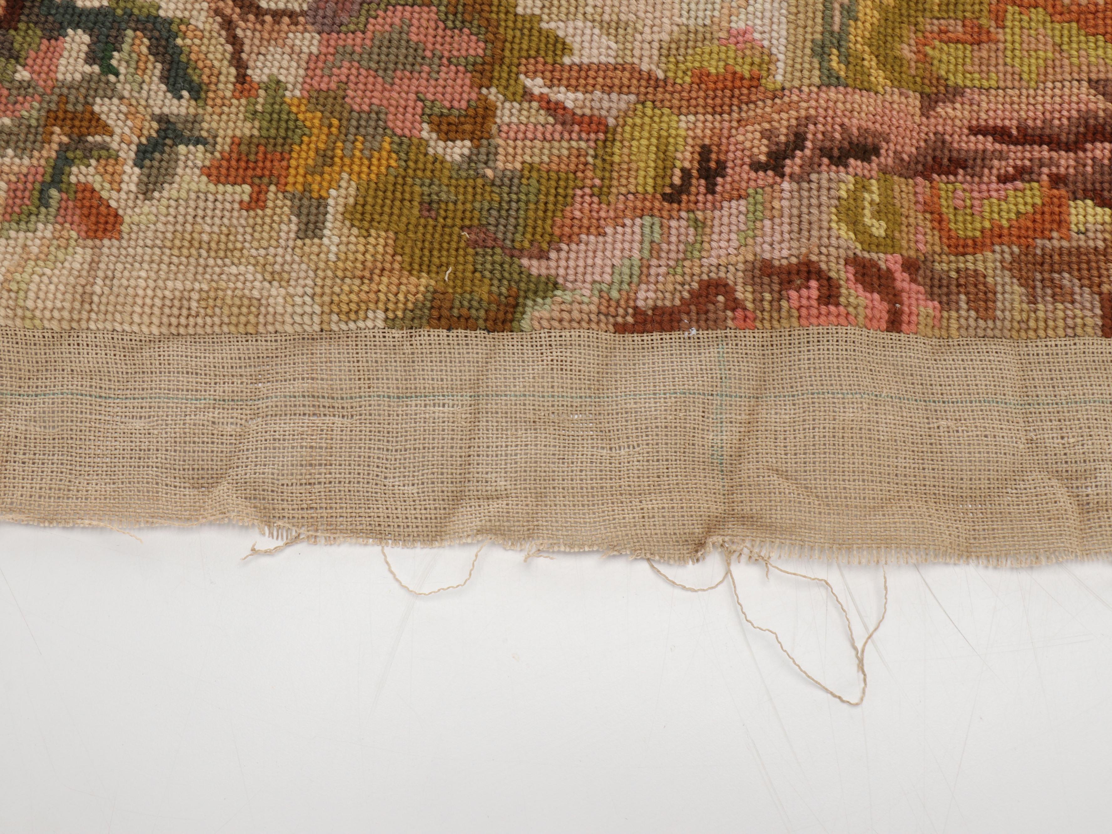 Needlepoint French Verdure Landscape Panel, 20th Century