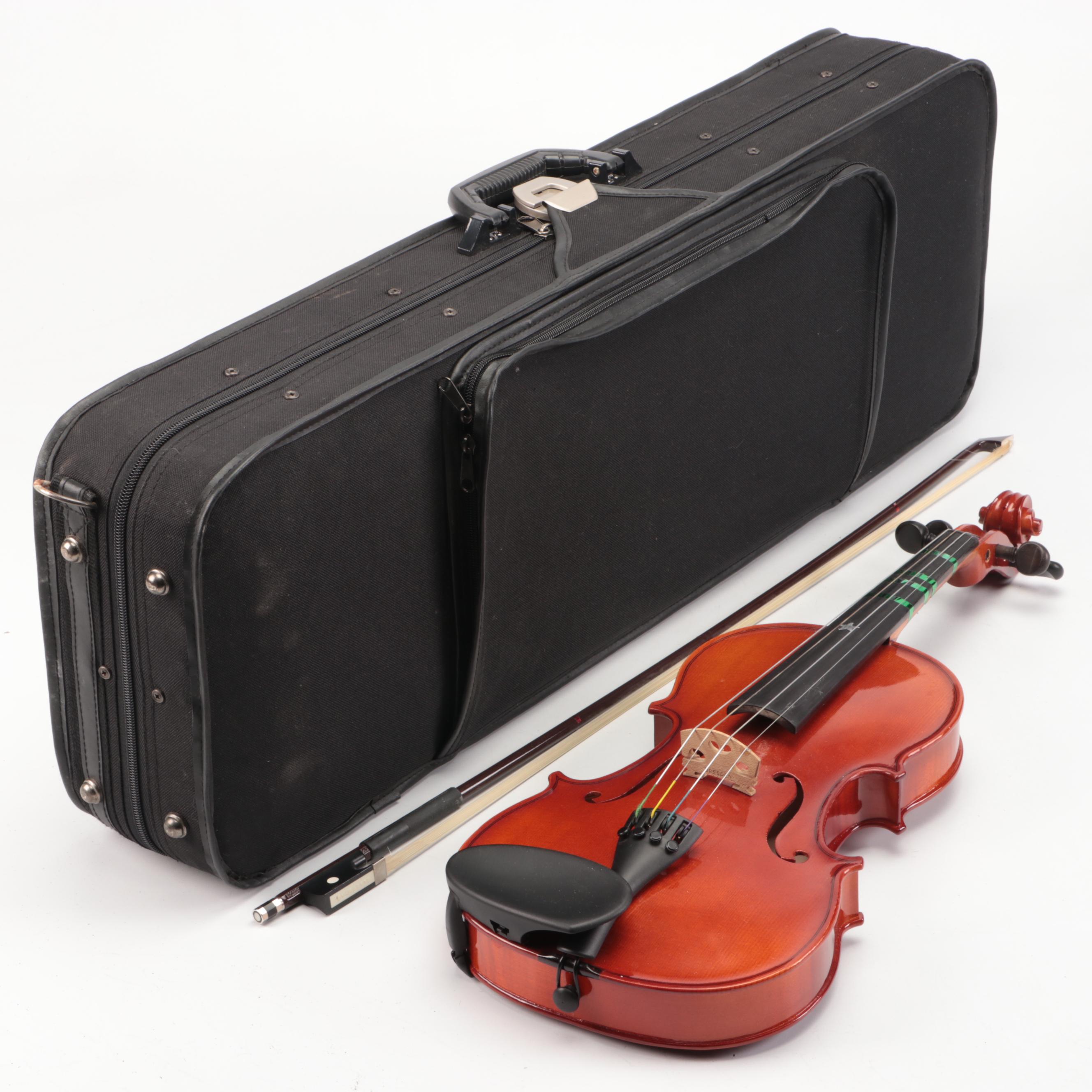 Strunal 4/4 Violin with Canvas Travel Case and Bow