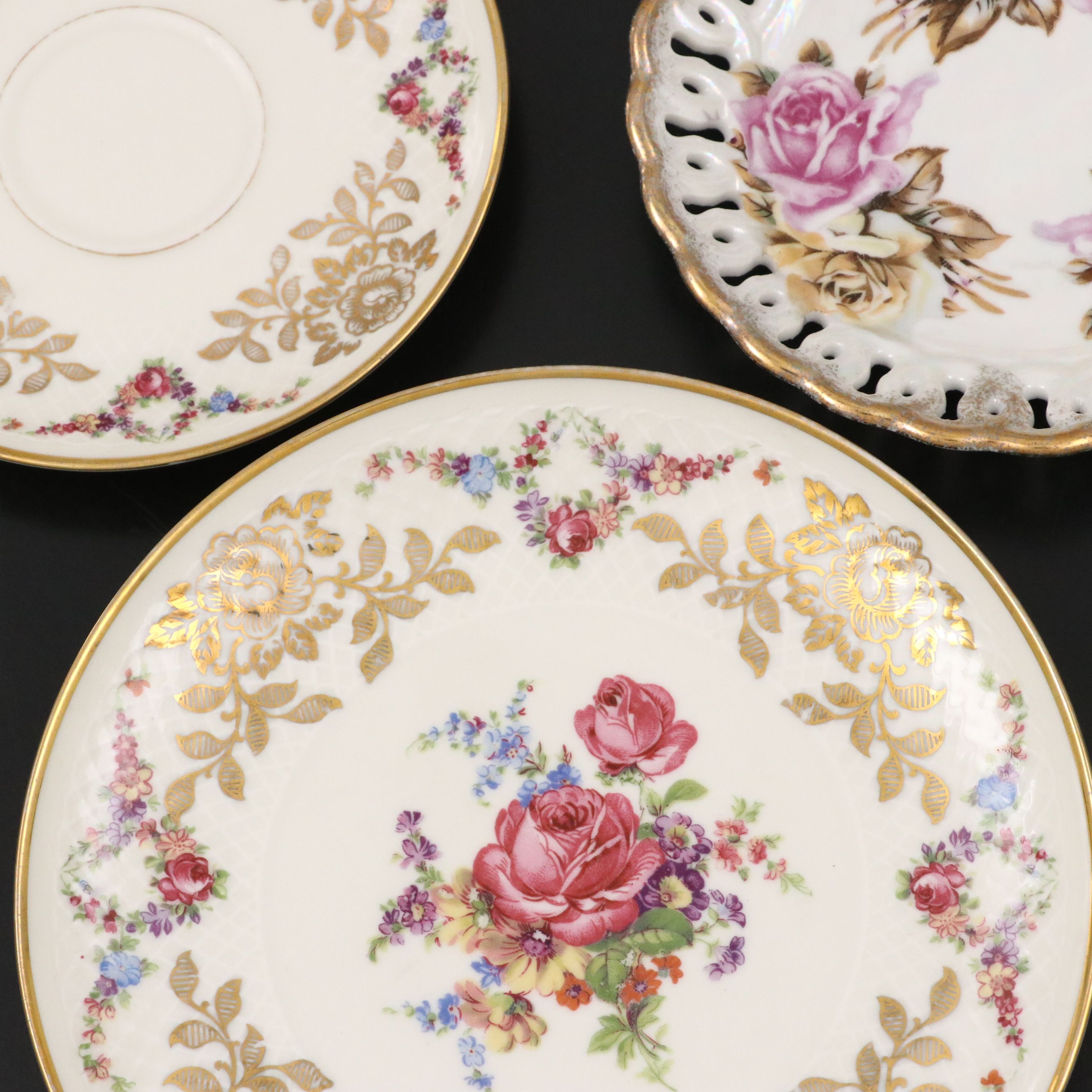 Vintage Iridescent Enesco Cup and Saucer with Eschenbach Dinnerware