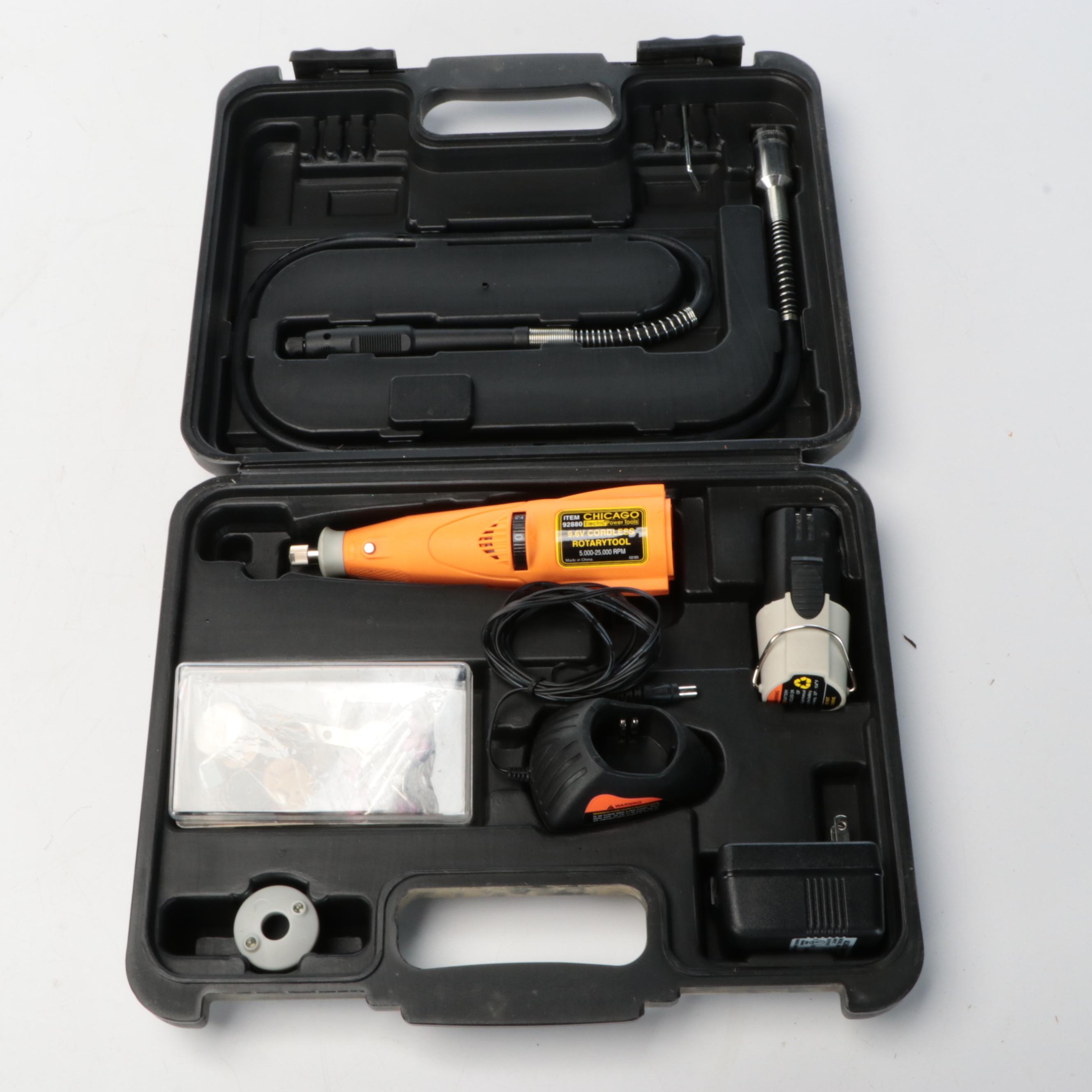 Chicago Tool Cordless Rotary Tool with Barracuda Two-Key Chuck System