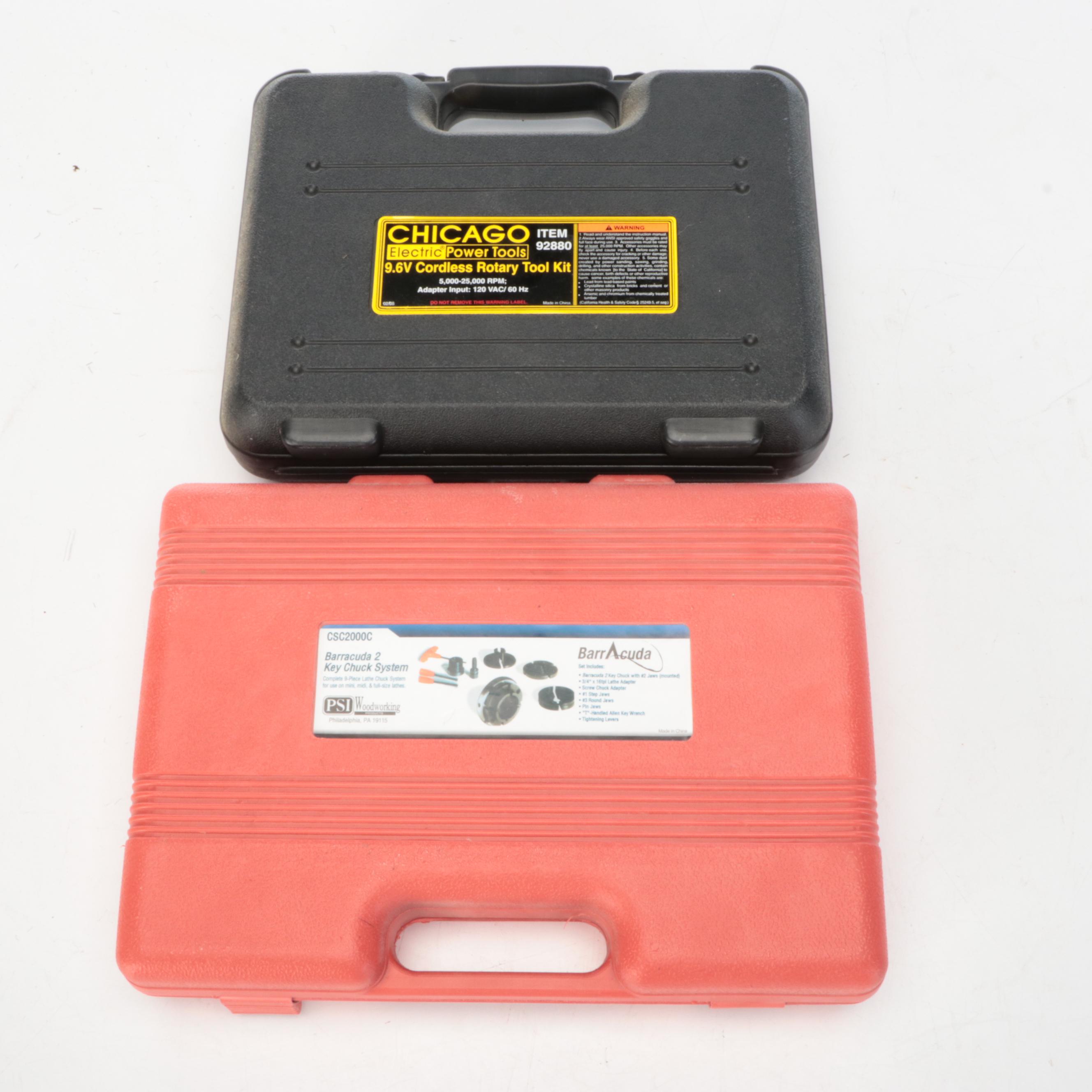 Chicago Tool Cordless Rotary Tool with Barracuda Two-Key Chuck System