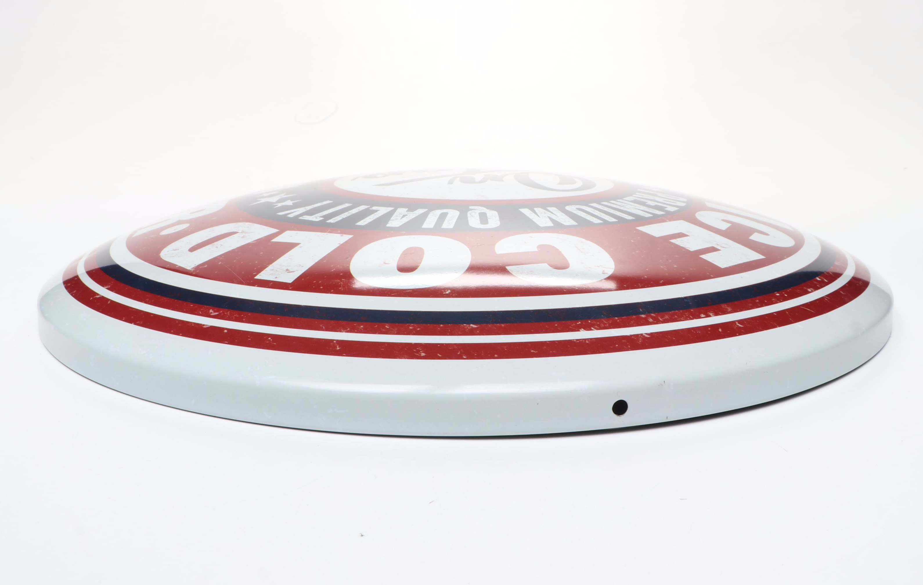 Dome-Shaped Metal Signs