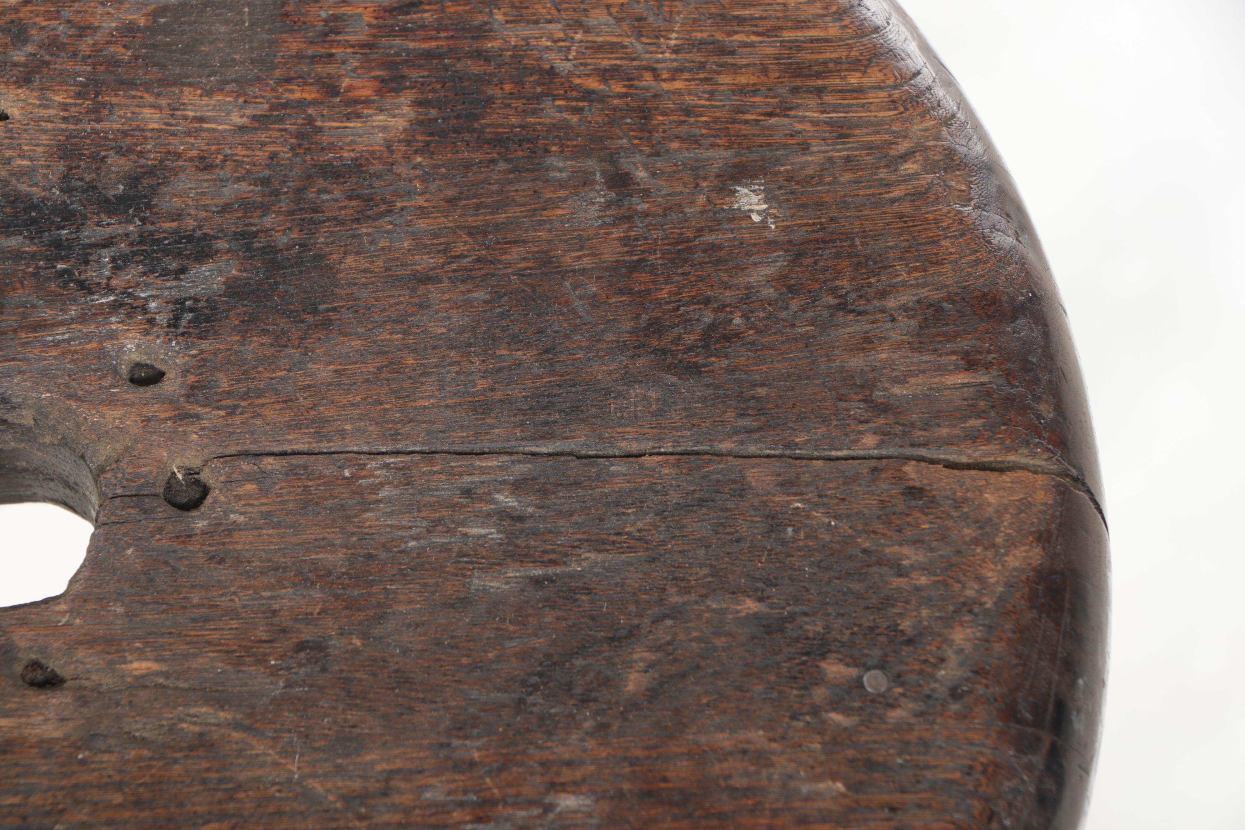 Industrial Style Wood Stool, 20th Century