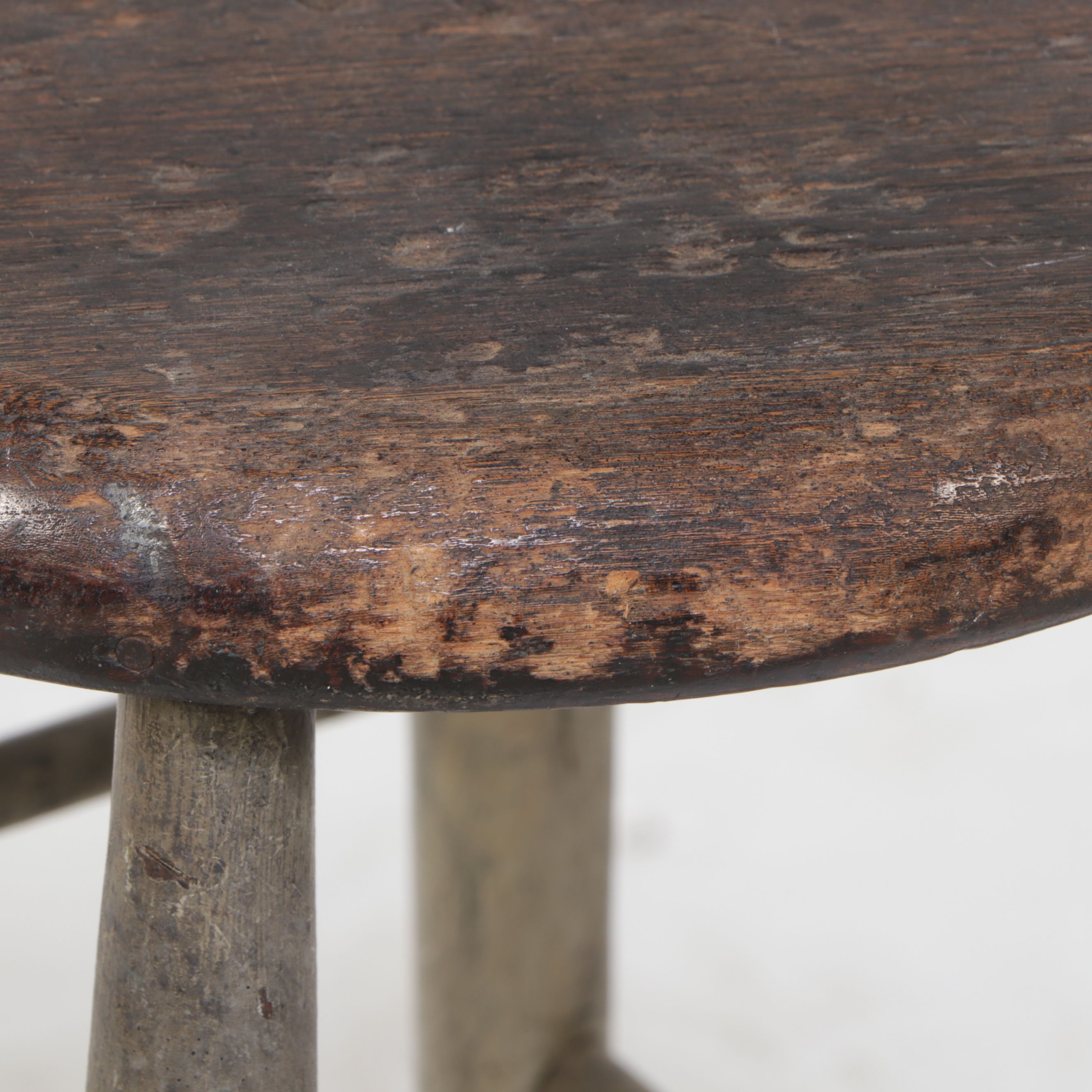 Industrial Style Wood Stool, 20th Century