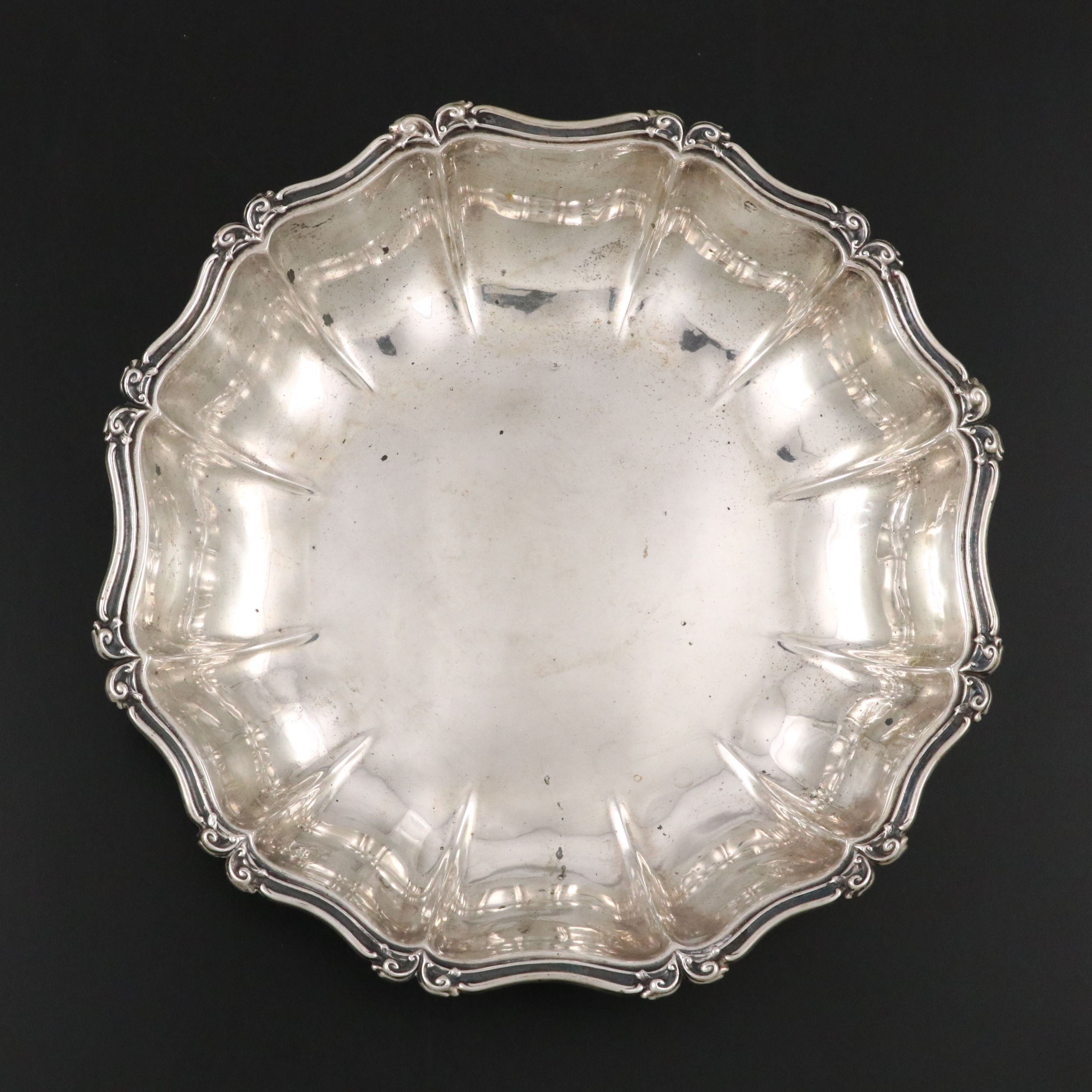 Italian 800 Silver Footed Bowl, 20th Century
