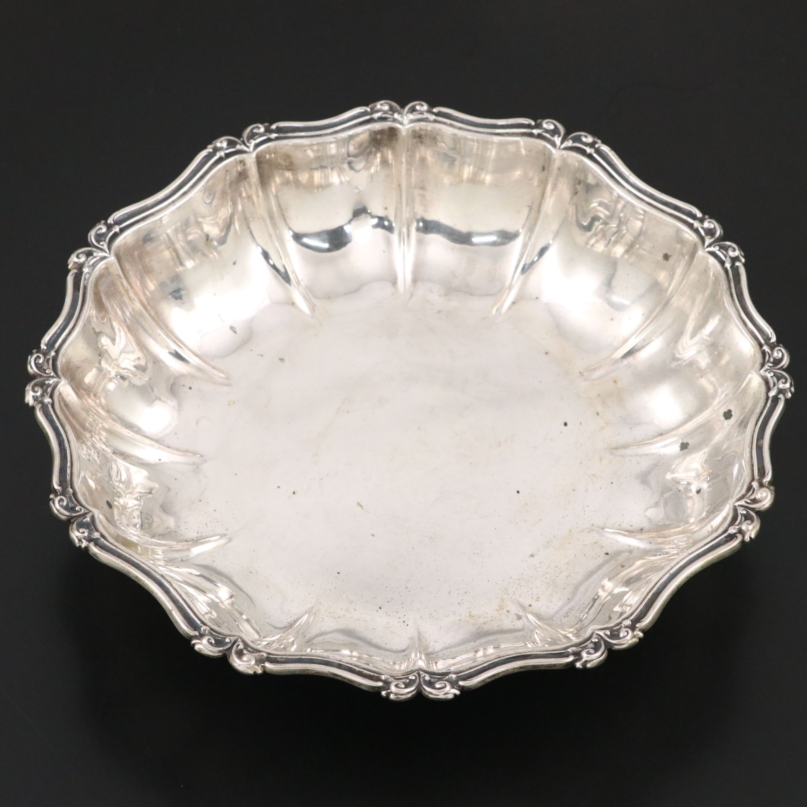 Italian 800 Silver Footed Bowl, 20th Century