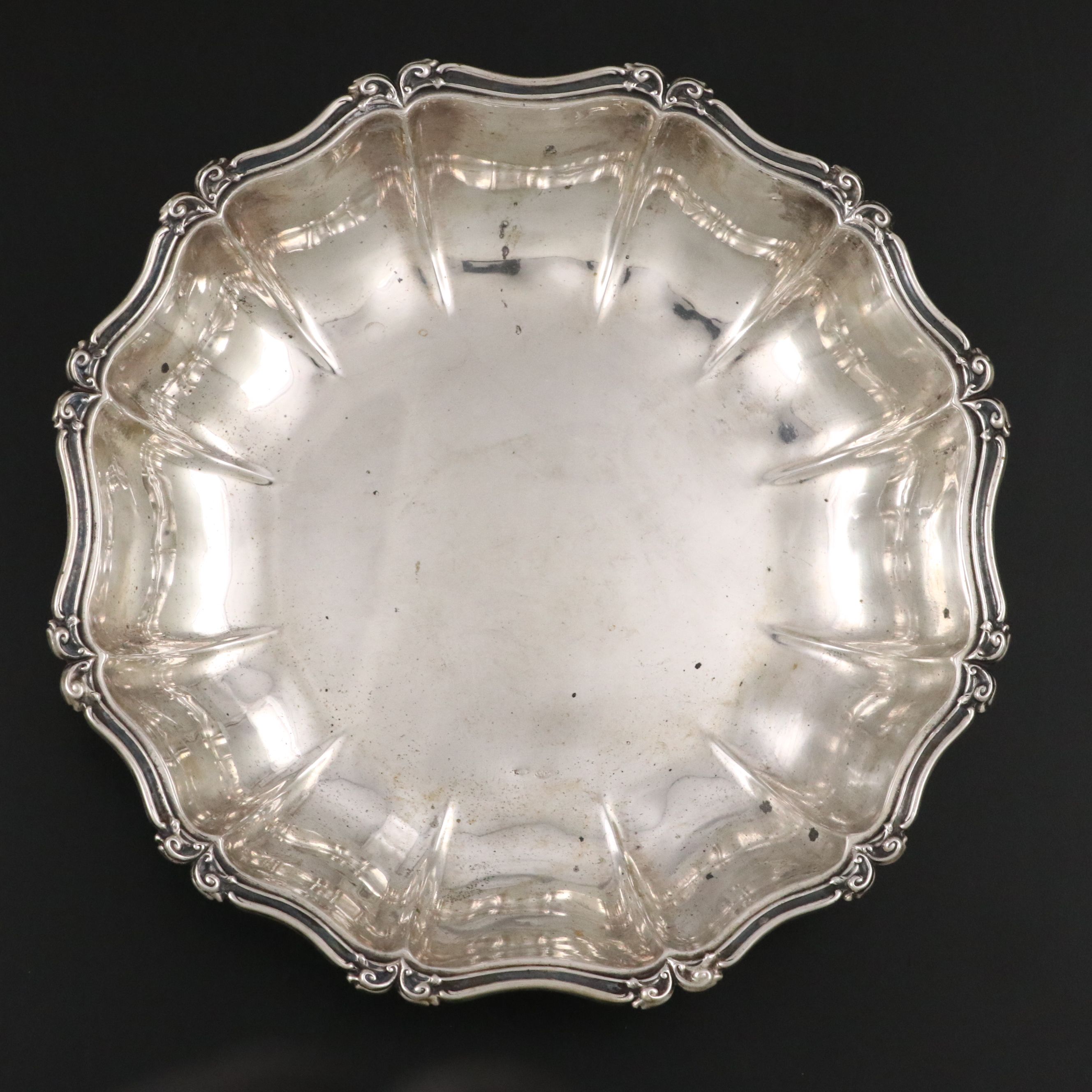 Italian 800 Silver Footed Bowl, 20th Century