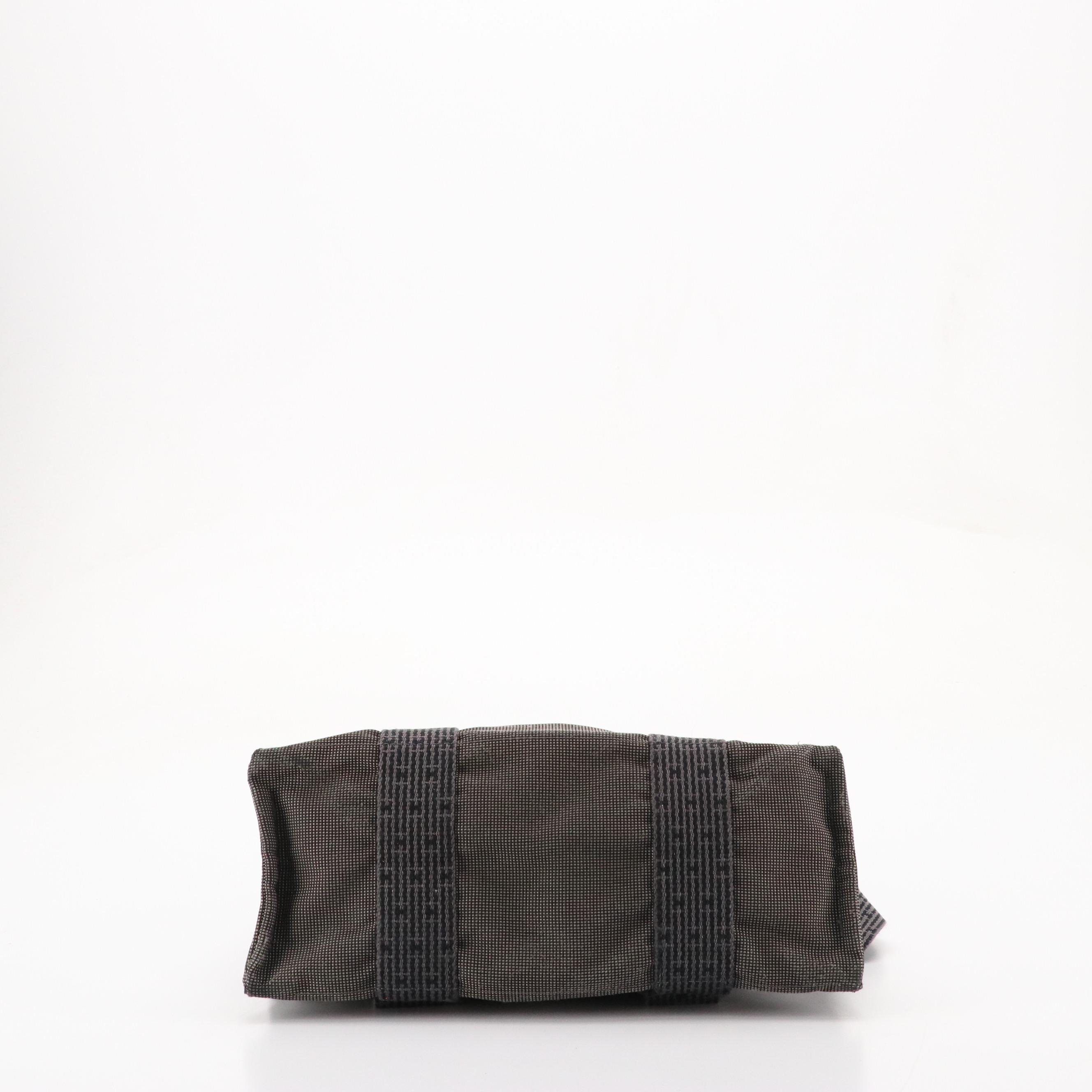 Hermès Herline Backpack Tote in Grey Nylon Canvas