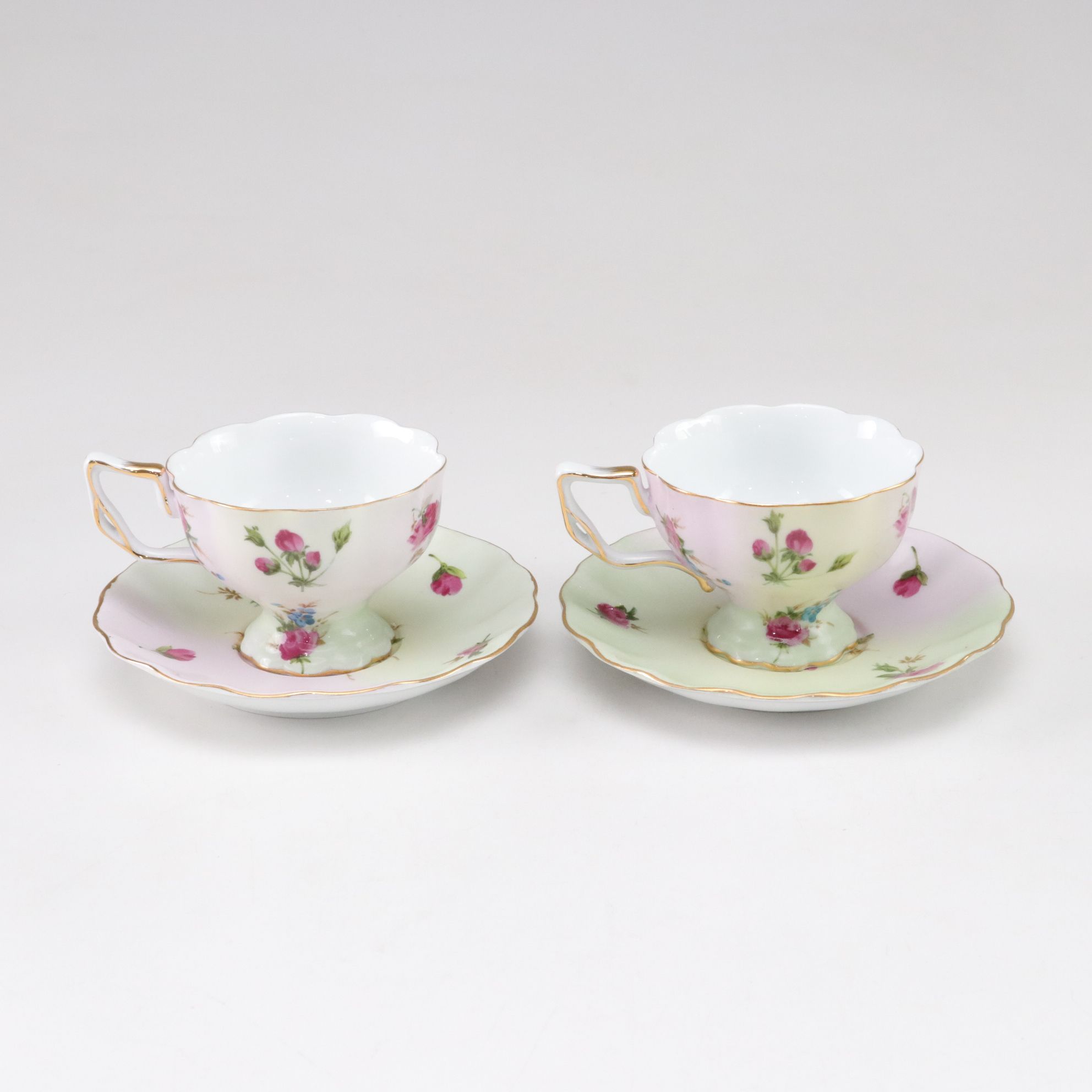 Lefton "Heritage Green" Coffee Pot with Cups, Saucers & More