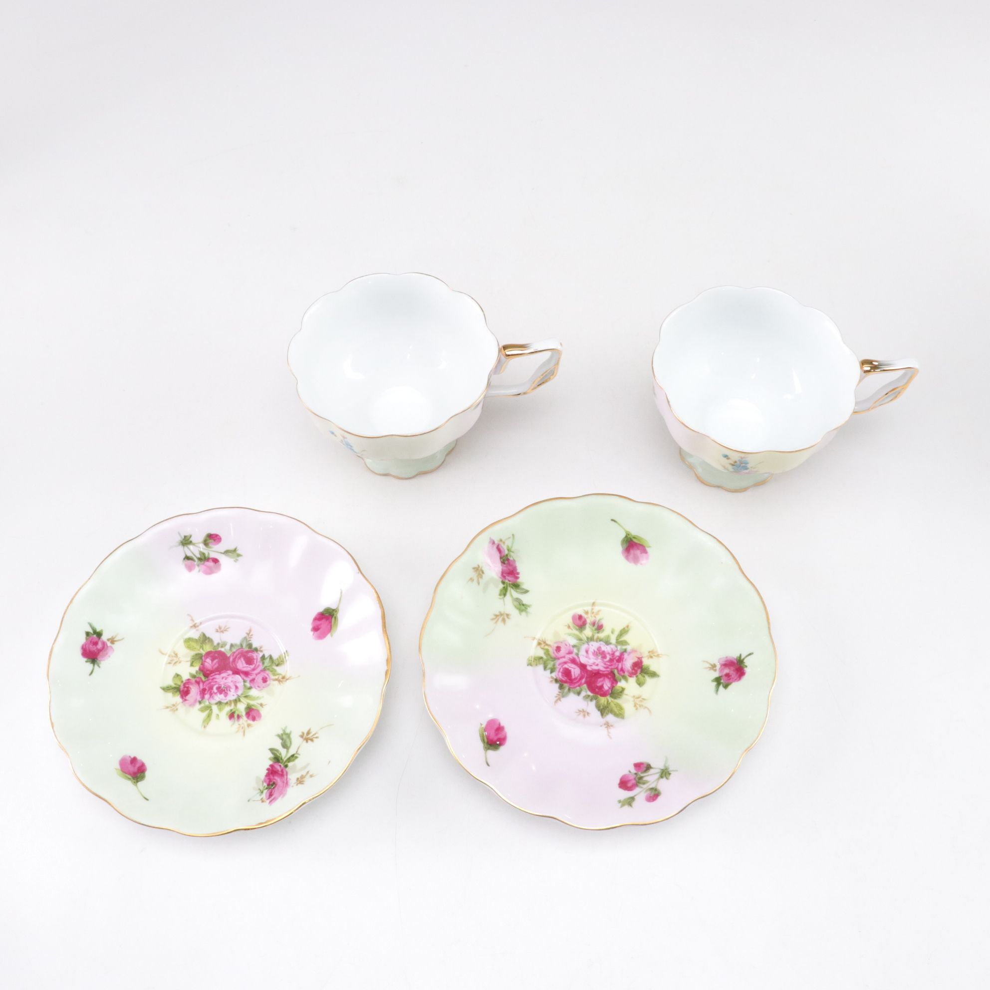 Lefton "Heritage Green" Coffee Pot with Cups, Saucers & More