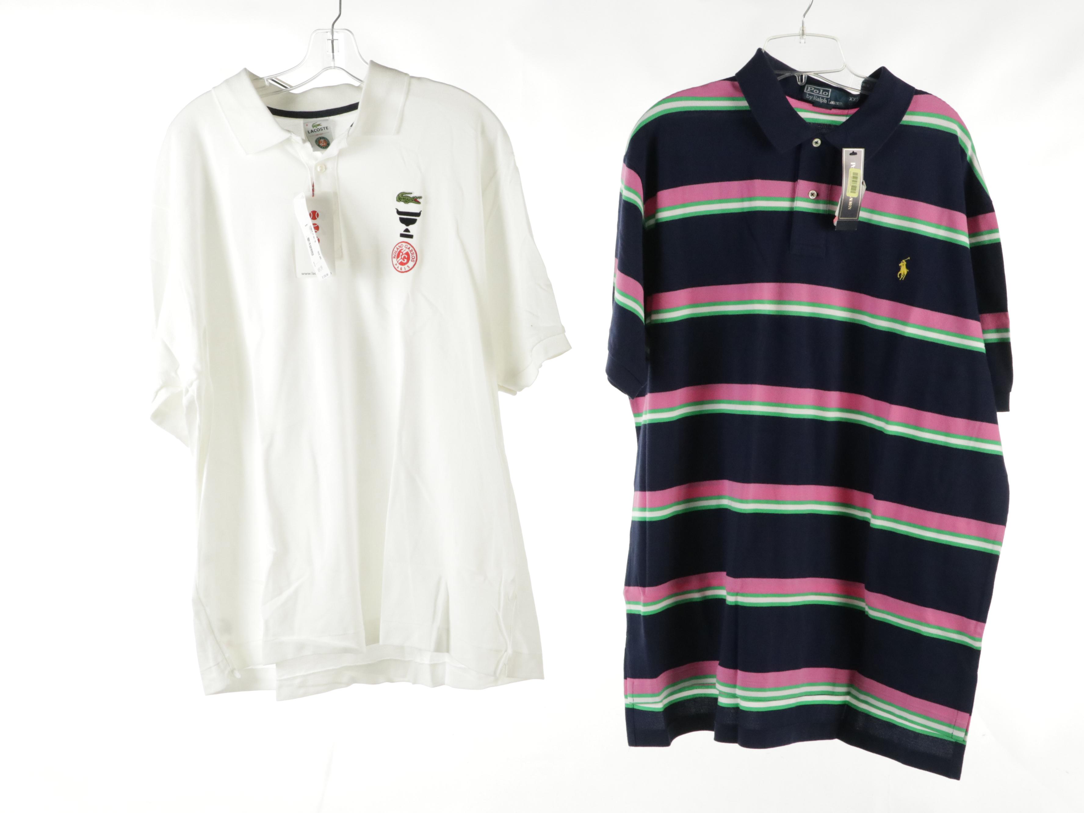 Men's Wool Brooks Brothers, Polo Ralph Lauren, Lacoste and Other Polo Shirts