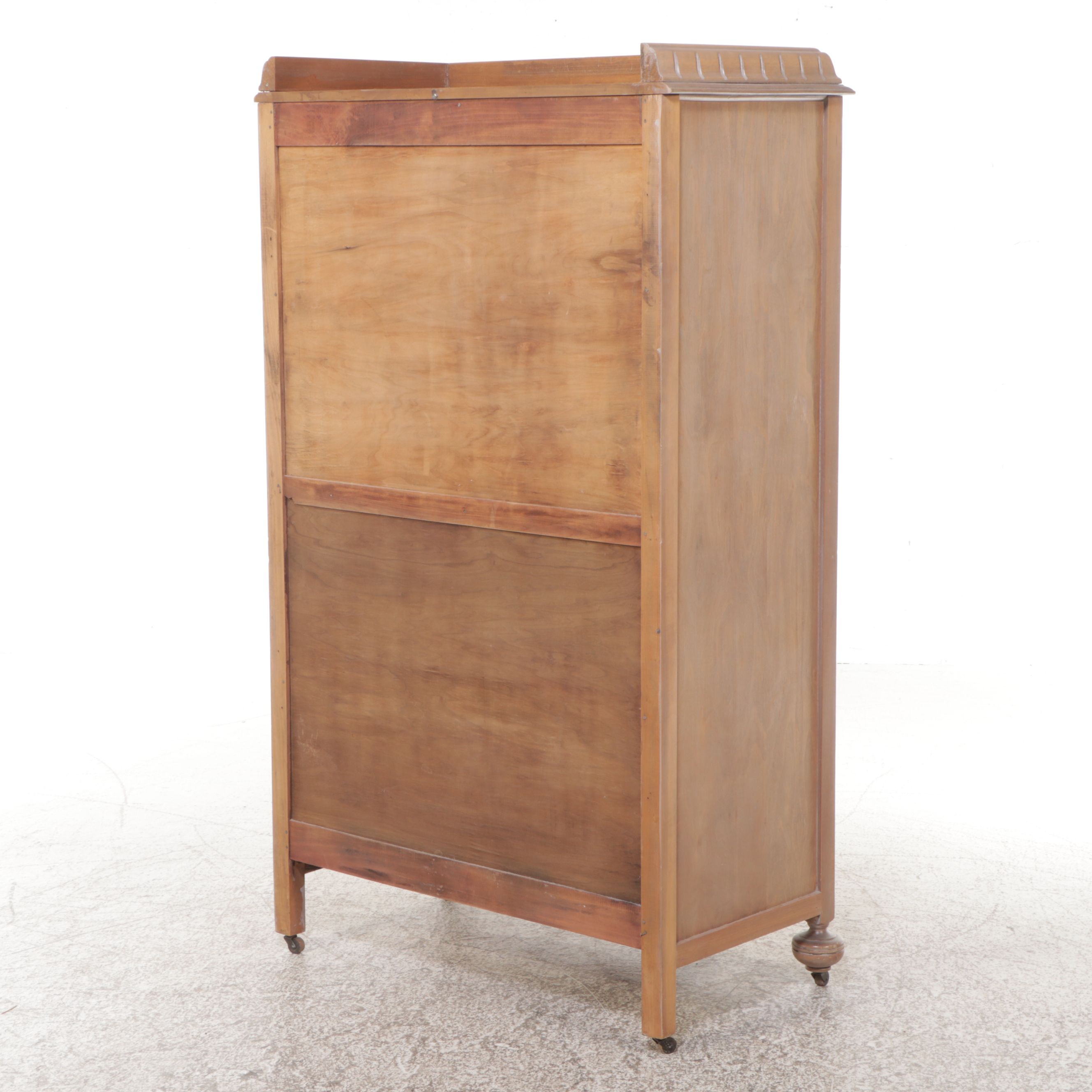 Jacobean Style Cerused Wood Armoire, Early 20th Century