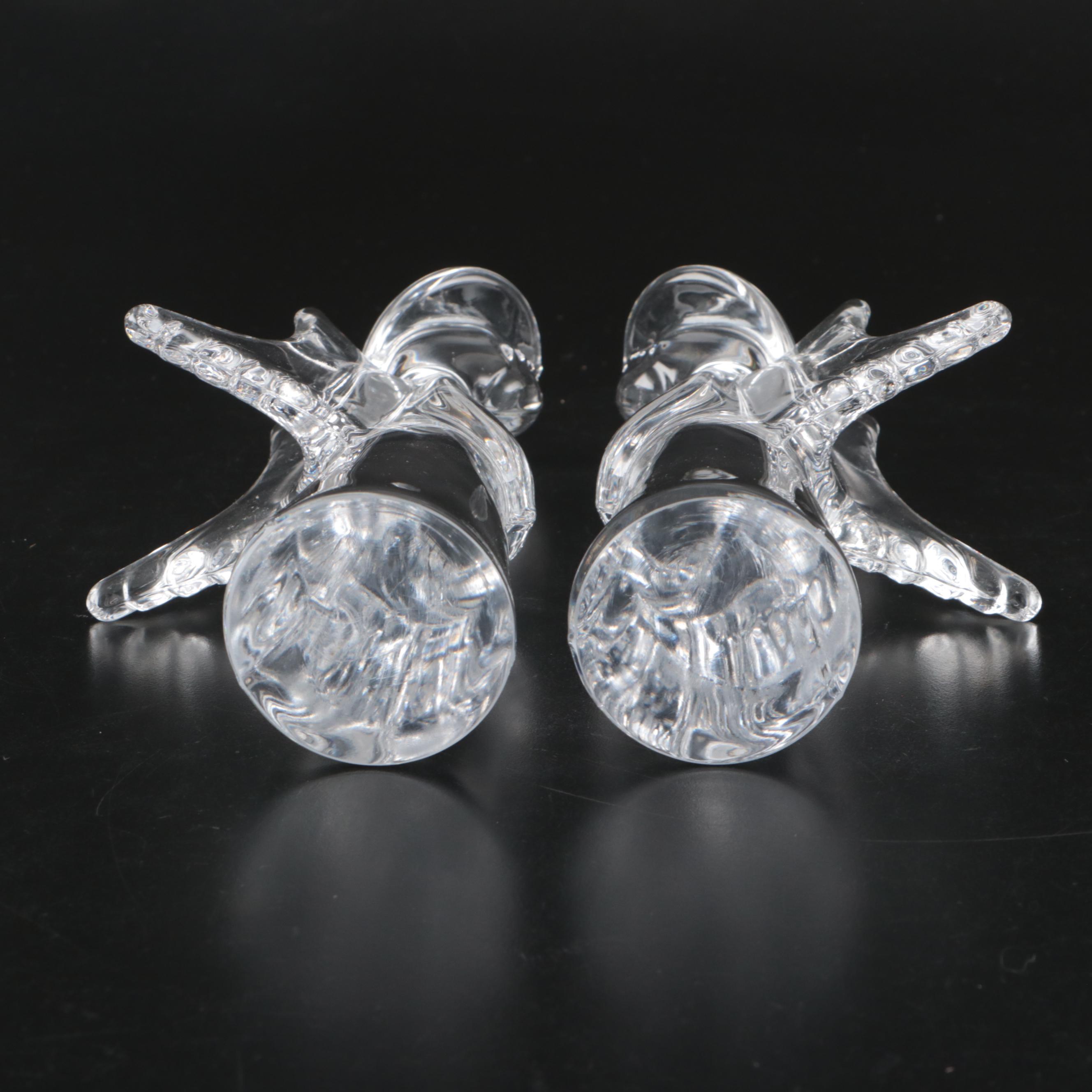 Nachtmann "Galaxy" Crystal Candlesticks with Sigma Crystal Angels