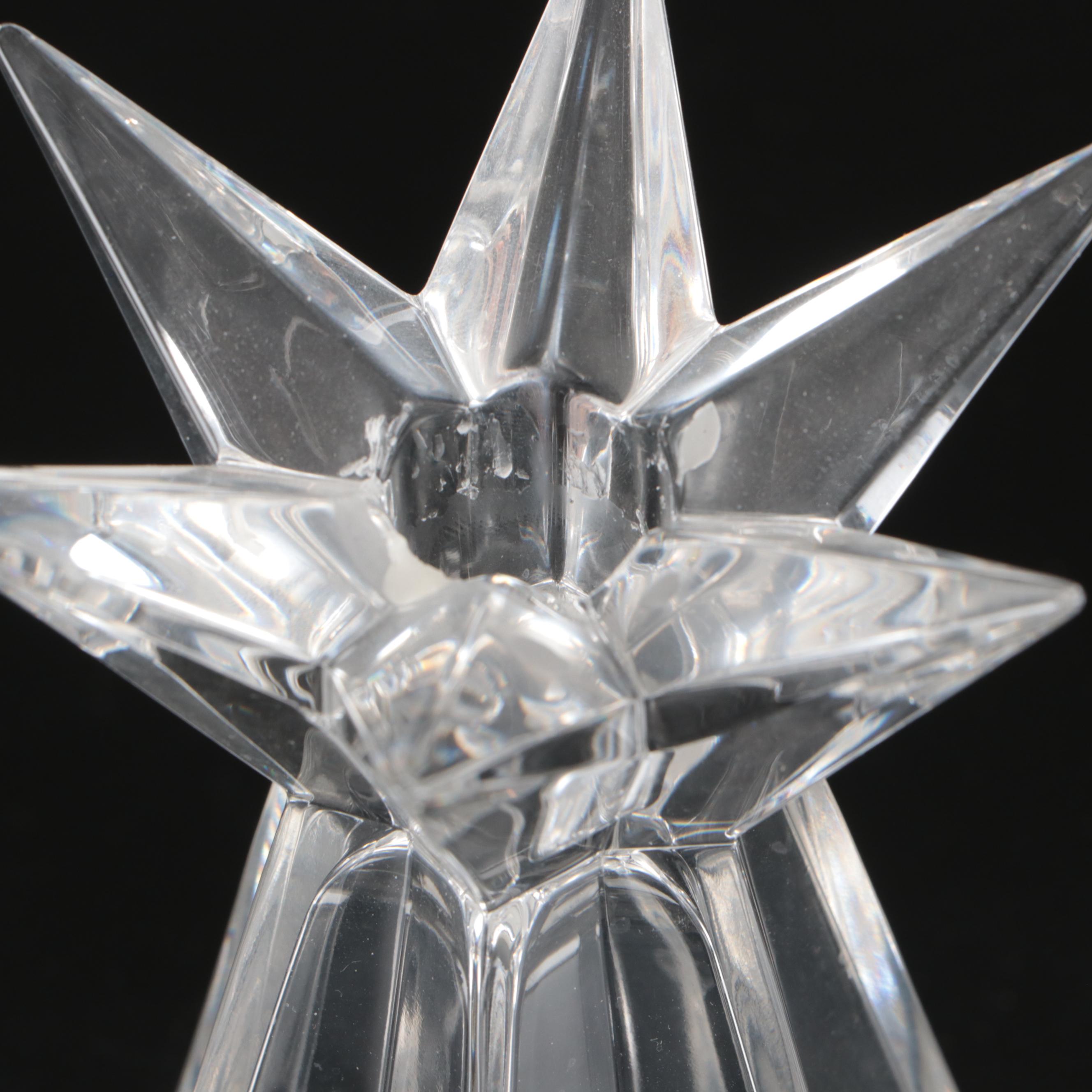 Nachtmann "Galaxy" Crystal Candlesticks with Sigma Crystal Angels