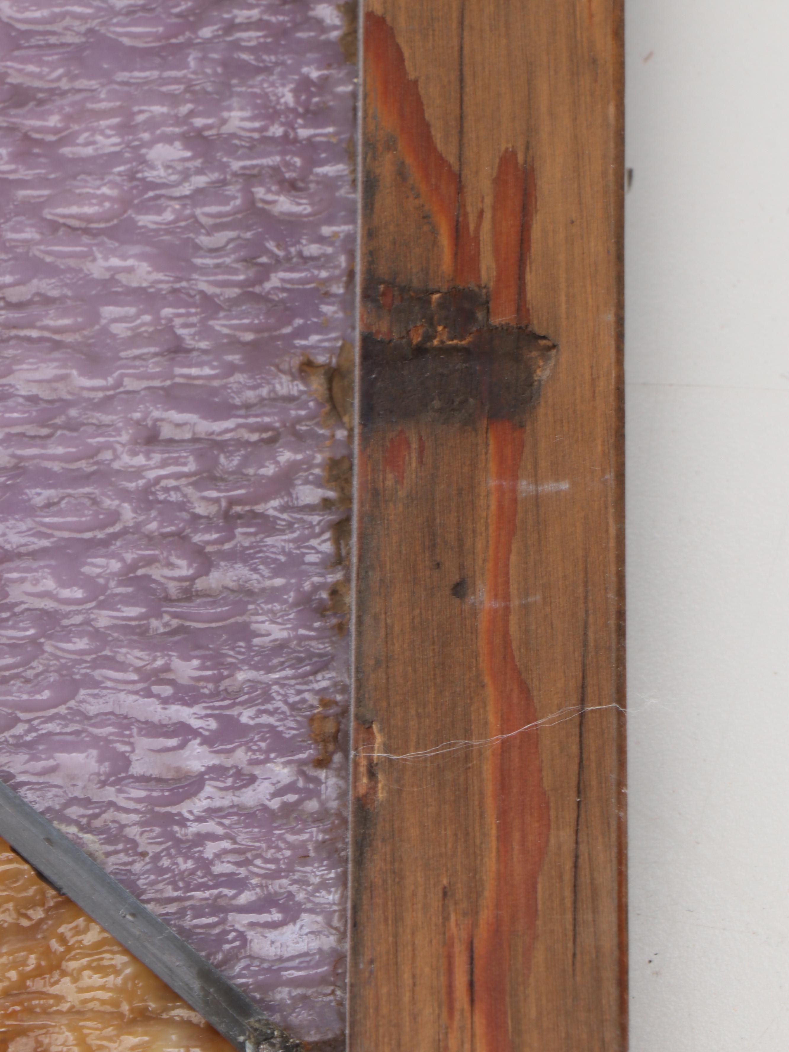 Victorian Style Slag Glass Window Panel, 20th Century