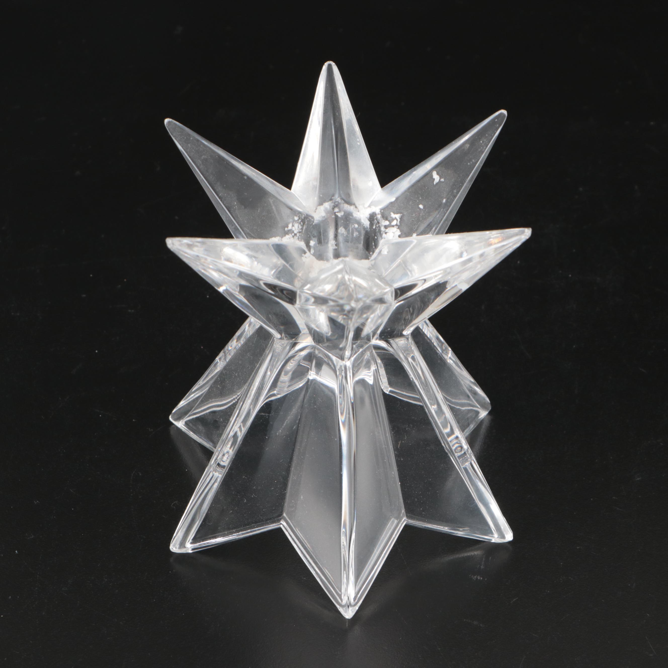 Nachtmann "Galaxy" Crystal Candlesticks with Sigma Crystal Angels