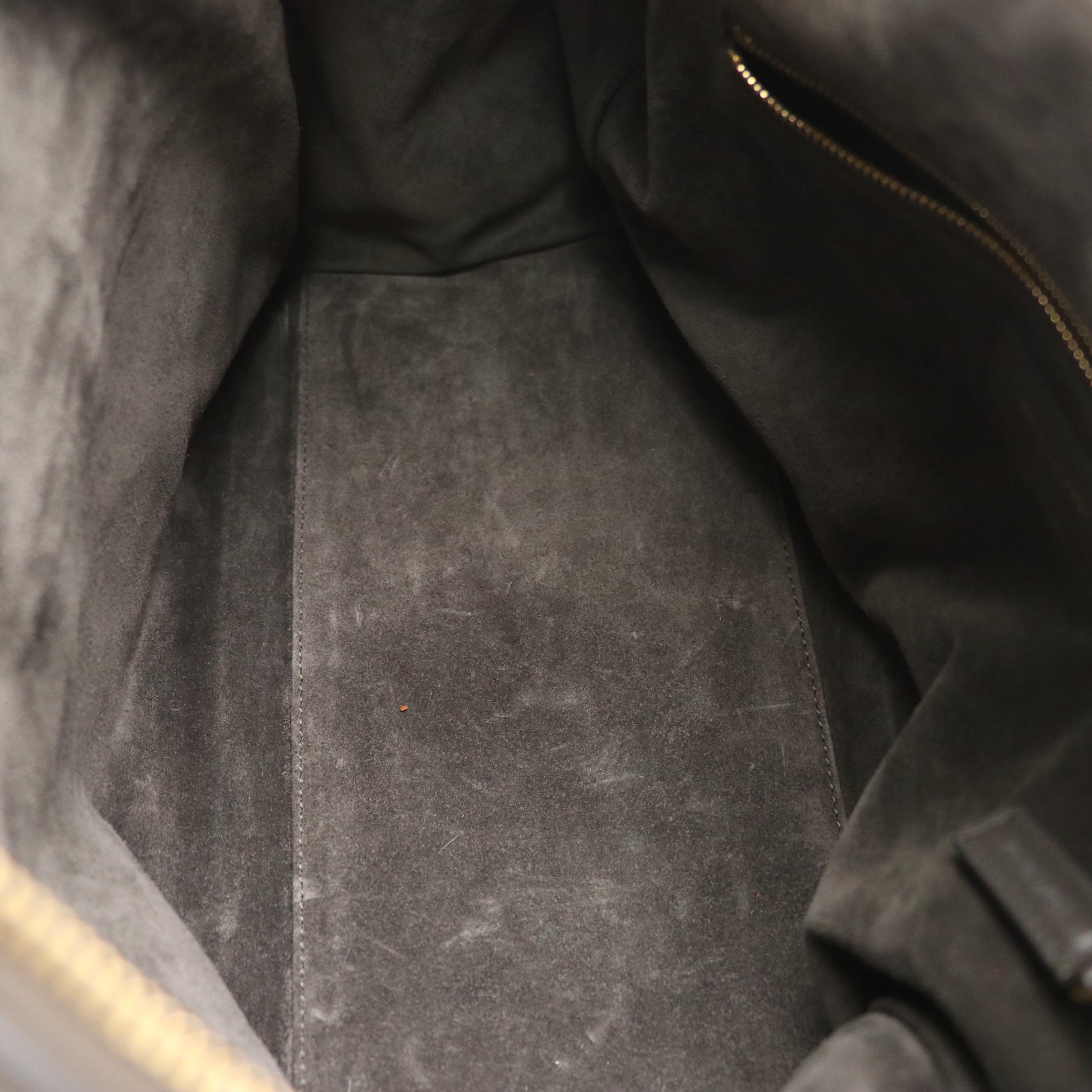 Saint Laurent Grey Suede and Leather Classic Duffle Two-Way Bag