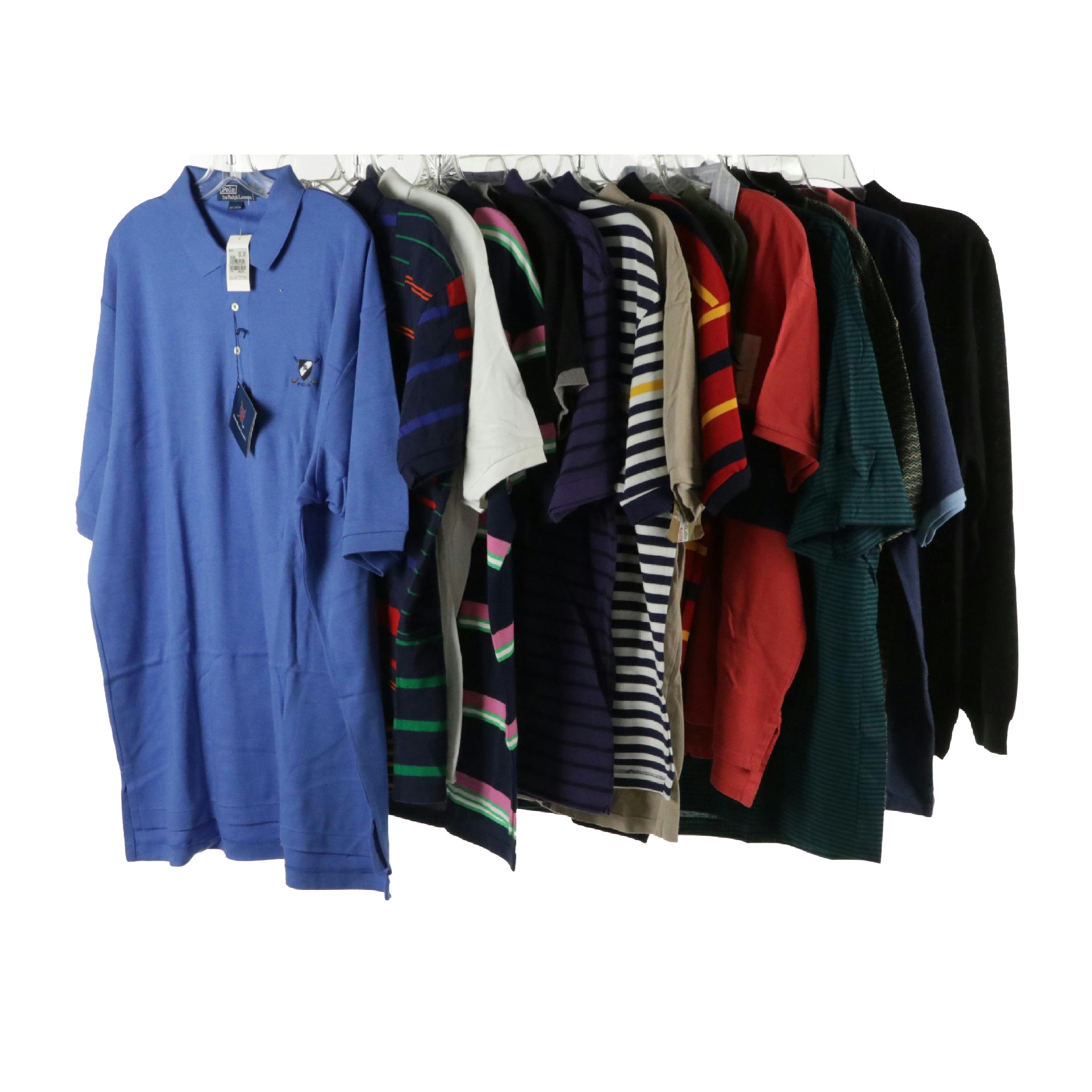 Men's Wool Brooks Brothers, Polo Ralph Lauren, Lacoste and Other Polo Shirts