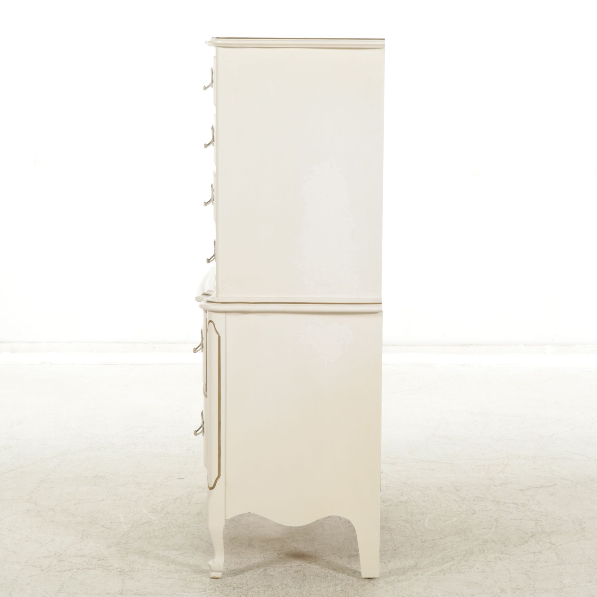 Johnson Carper French Provincial Style Painted Chest of Drawers, Mid-20th C