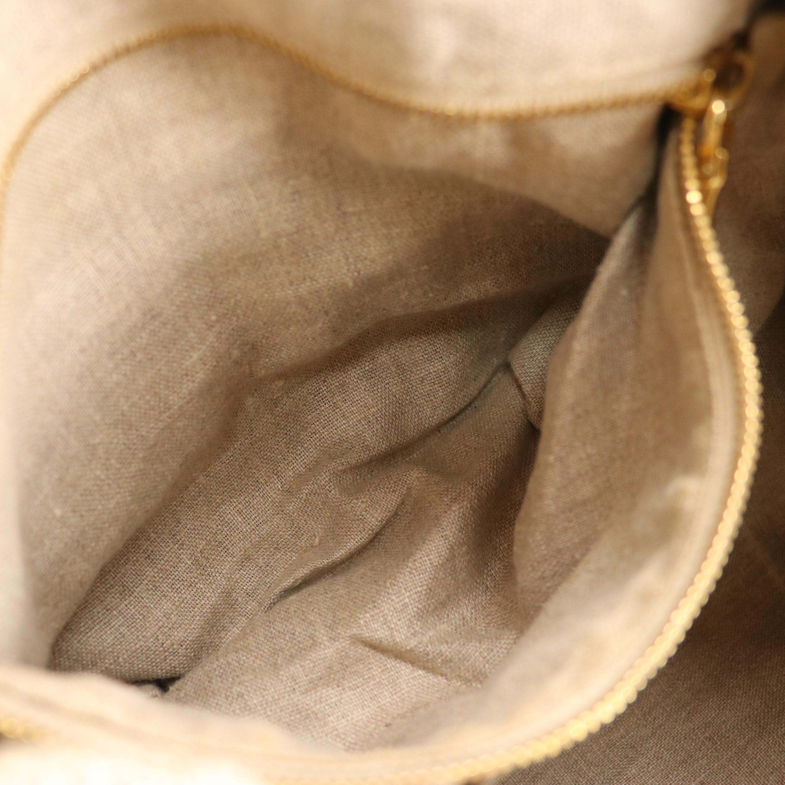 Prada Large Two-Way Satchel Bag in Natural Crochet Linen and Canvas Trim