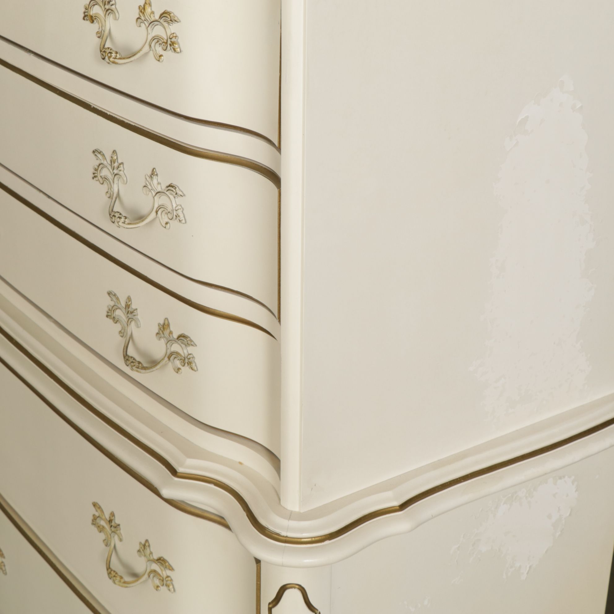 Johnson Carper French Provincial Style Painted Chest of Drawers, Mid-20th C