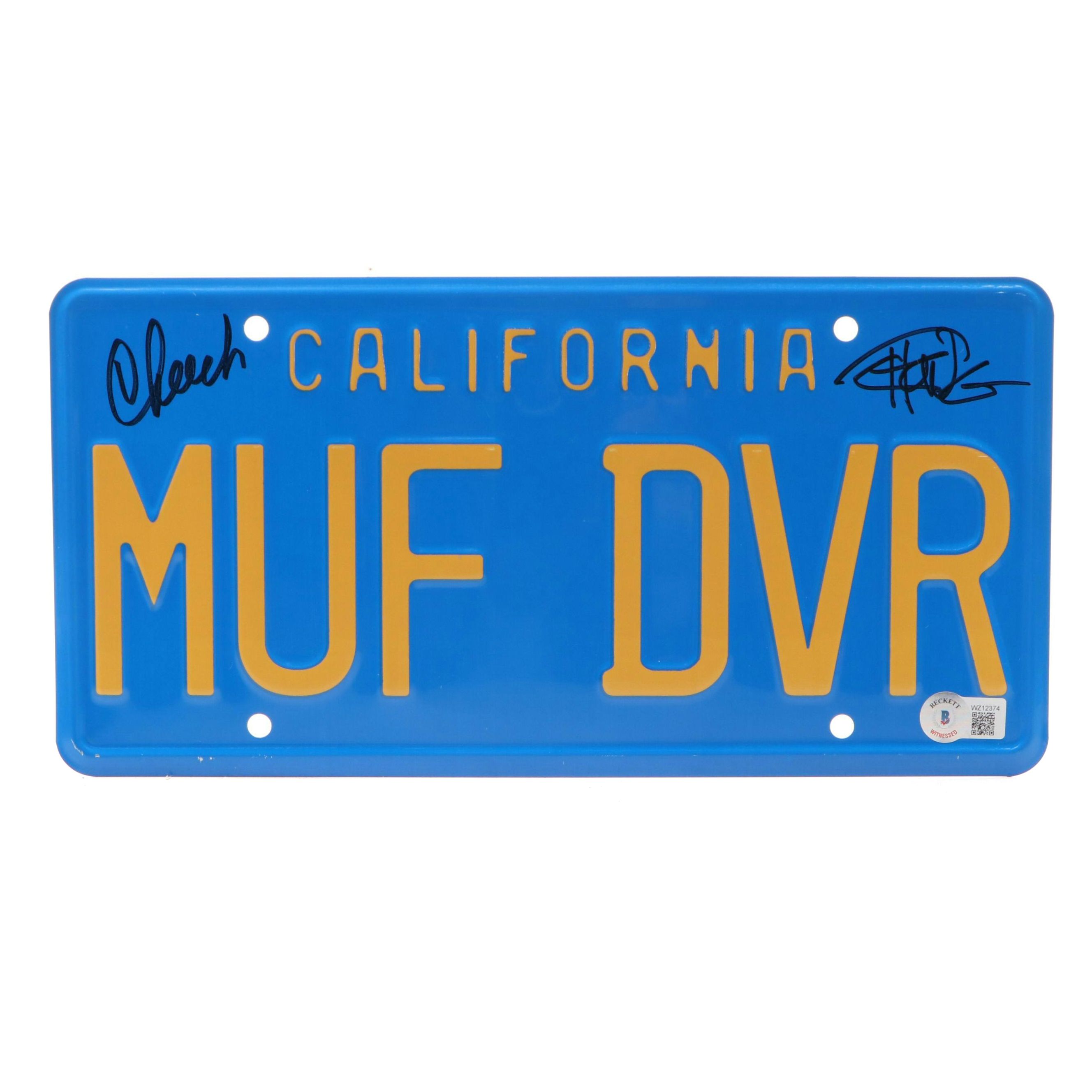 Cheech & Chong Signed California Vanity License Plate, Beckett
