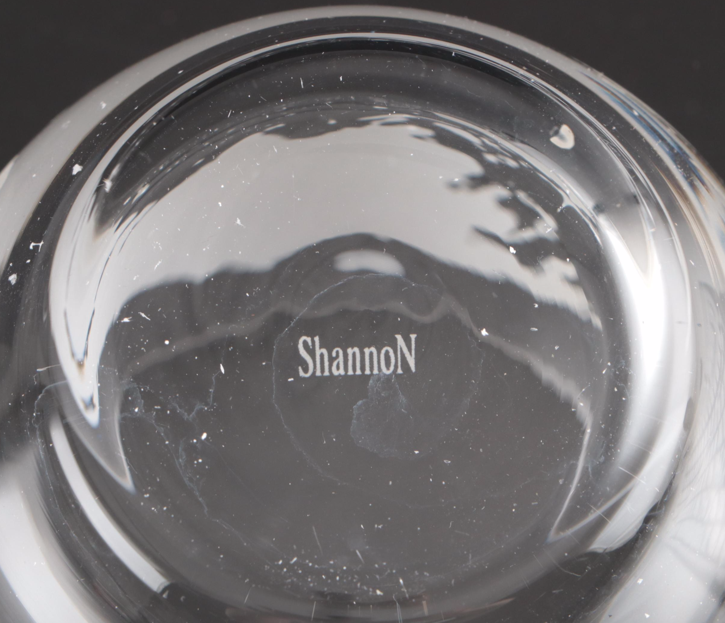 Shannon by Godinger "Galleon" Wood and Glass Whiskey Decanter and Glass