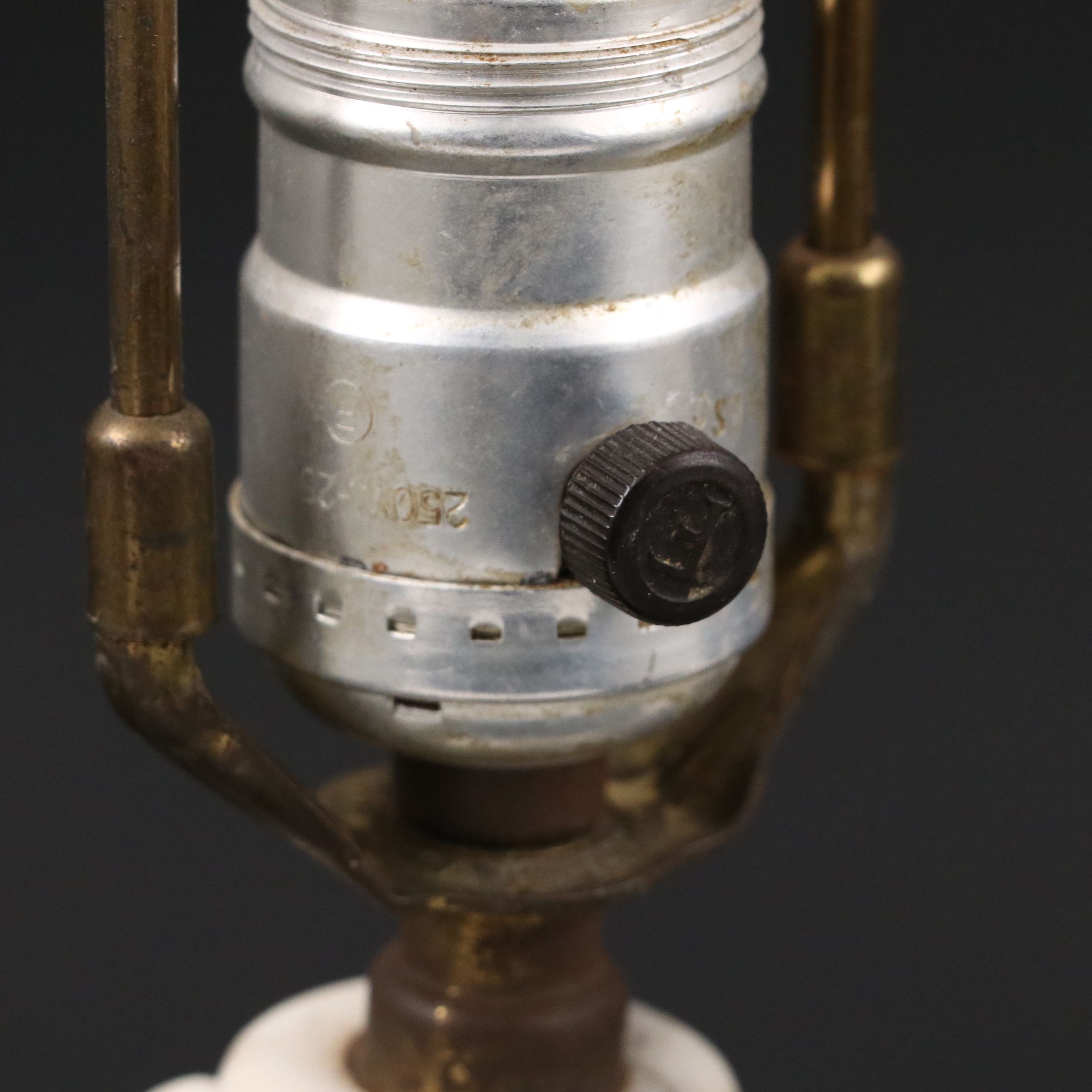 Neoclassical Carved Alabaster Pillar Table Lamps, Mid to Late 20th Century