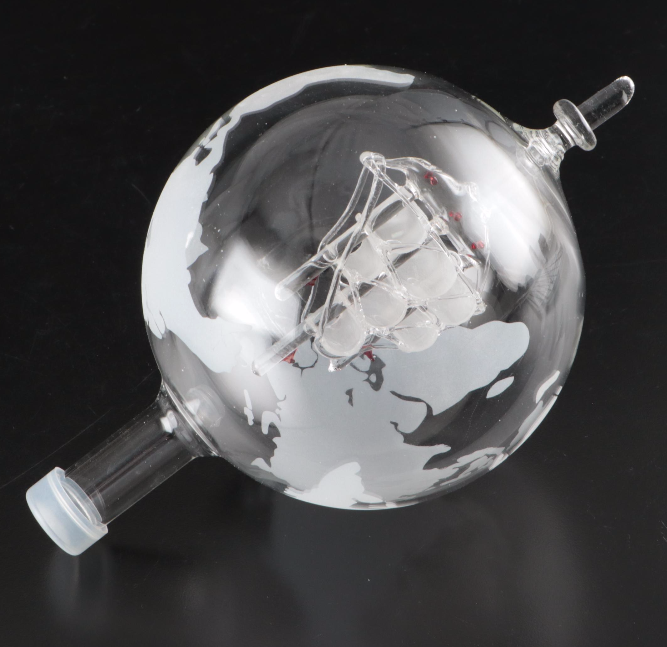 Shannon by Godinger "Galleon" Wood and Glass Whiskey Decanter and Glass