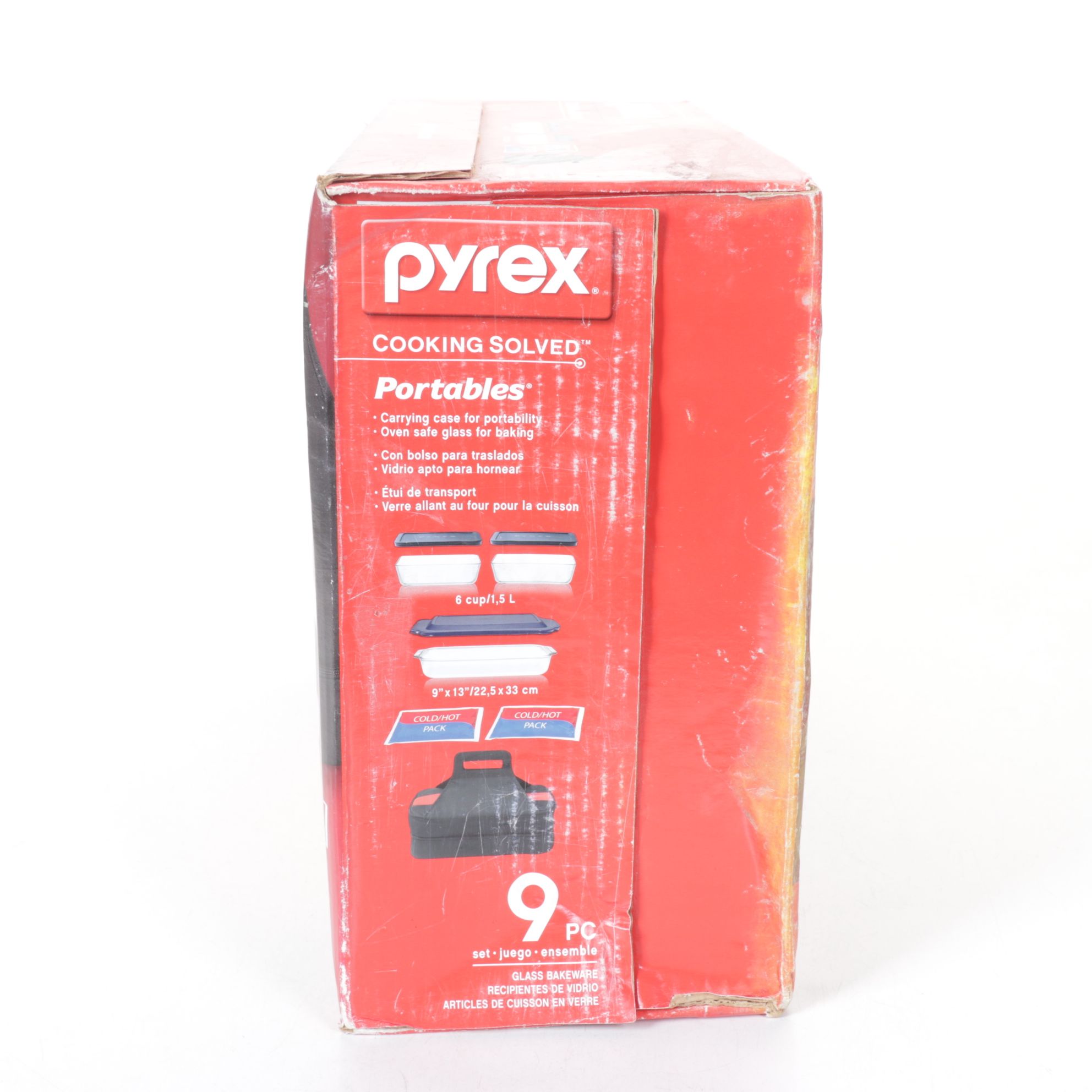 Pyrex Nine Piece Bakeware Set with Carrying Case