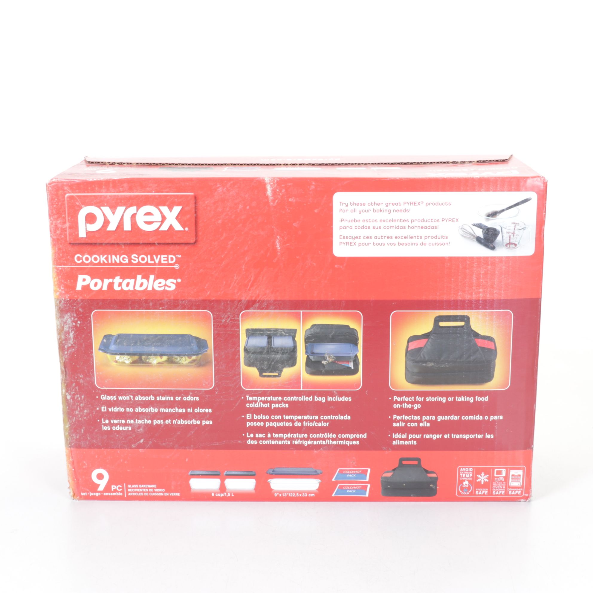 Pyrex Nine Piece Bakeware Set with Carrying Case