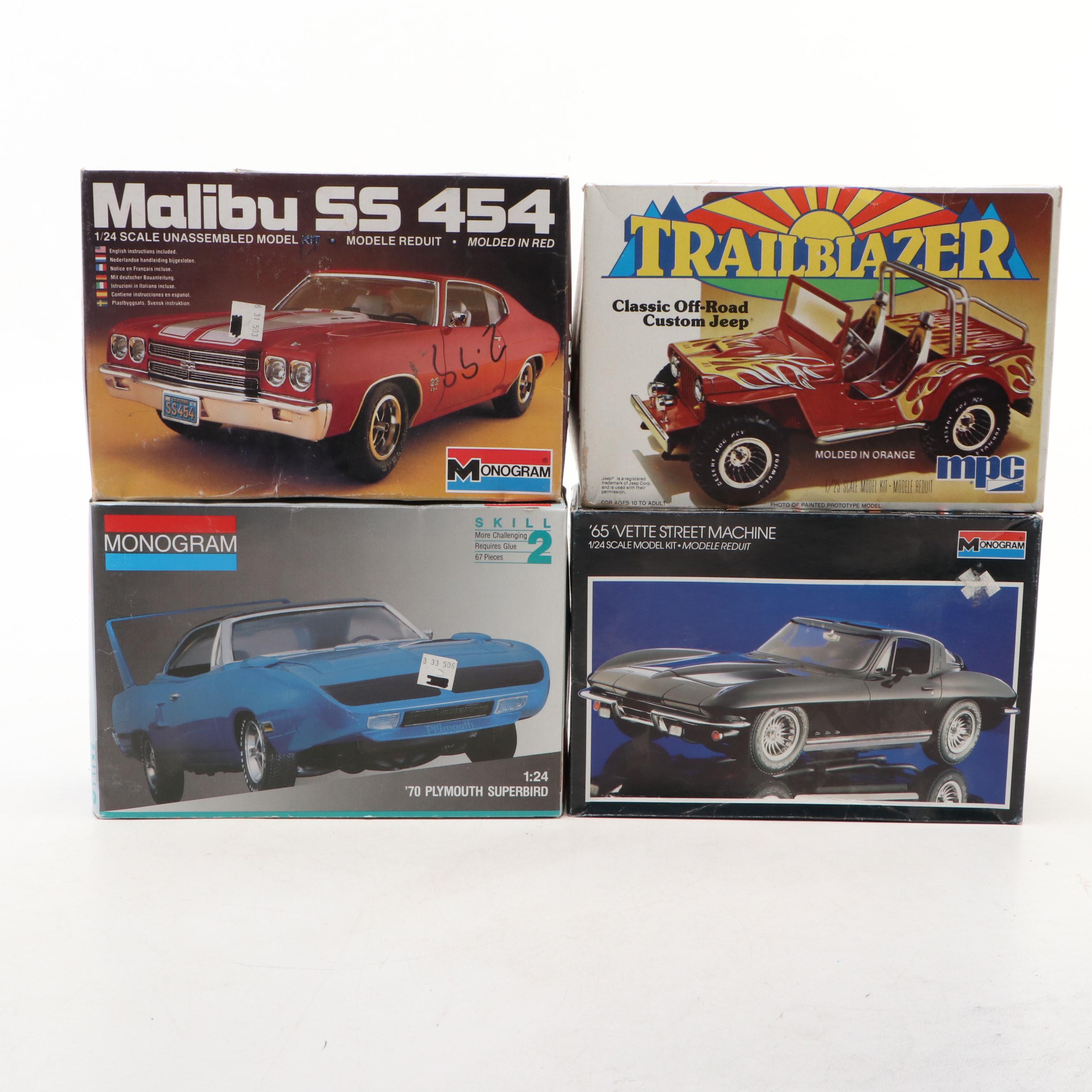 Monogram "'70 Plymouth Superbird," "Malibu SS 454" and More Model Car Kits