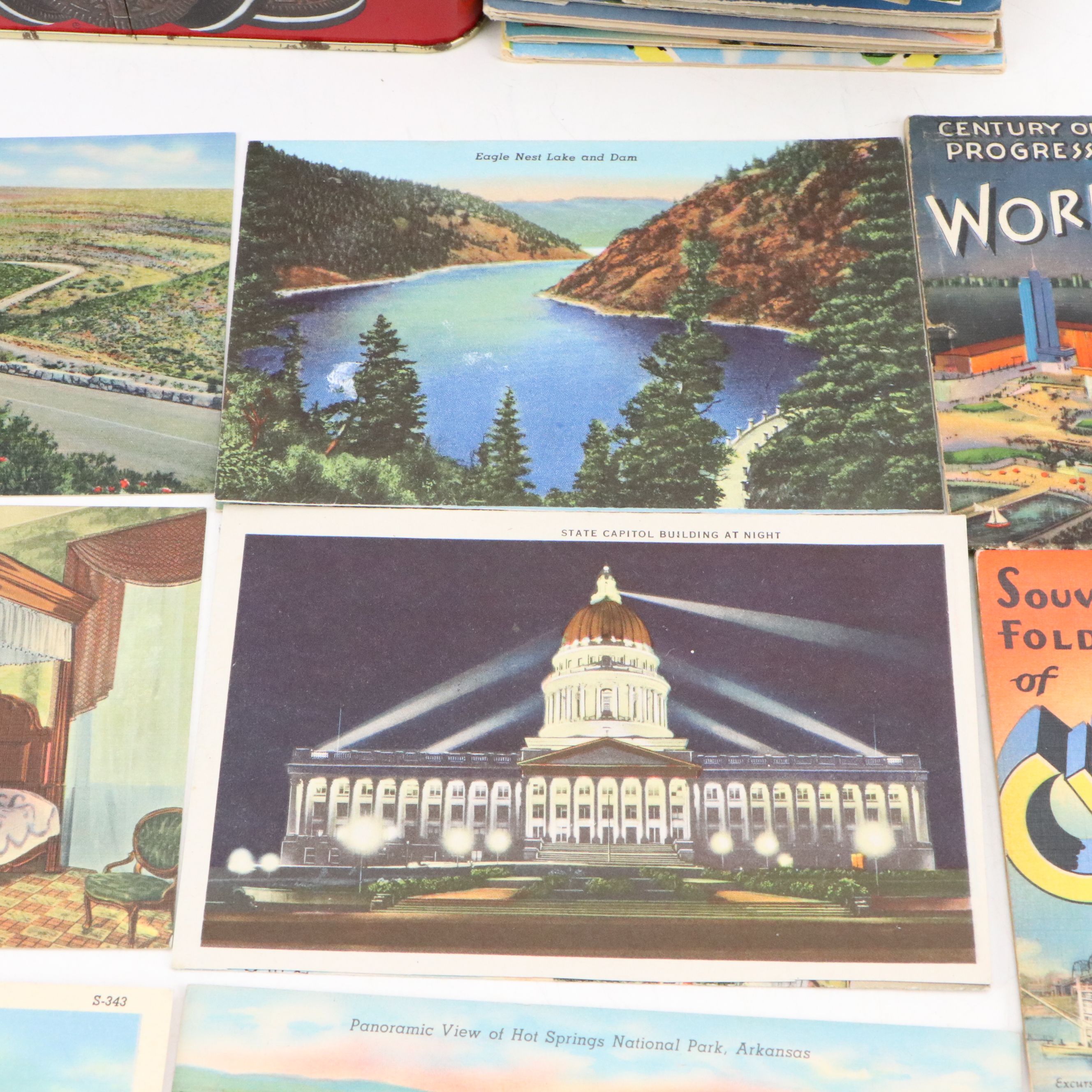 1933 World's Fair, Cincinnati and Other Souvenir Postcards, Early to Mid-20th C.