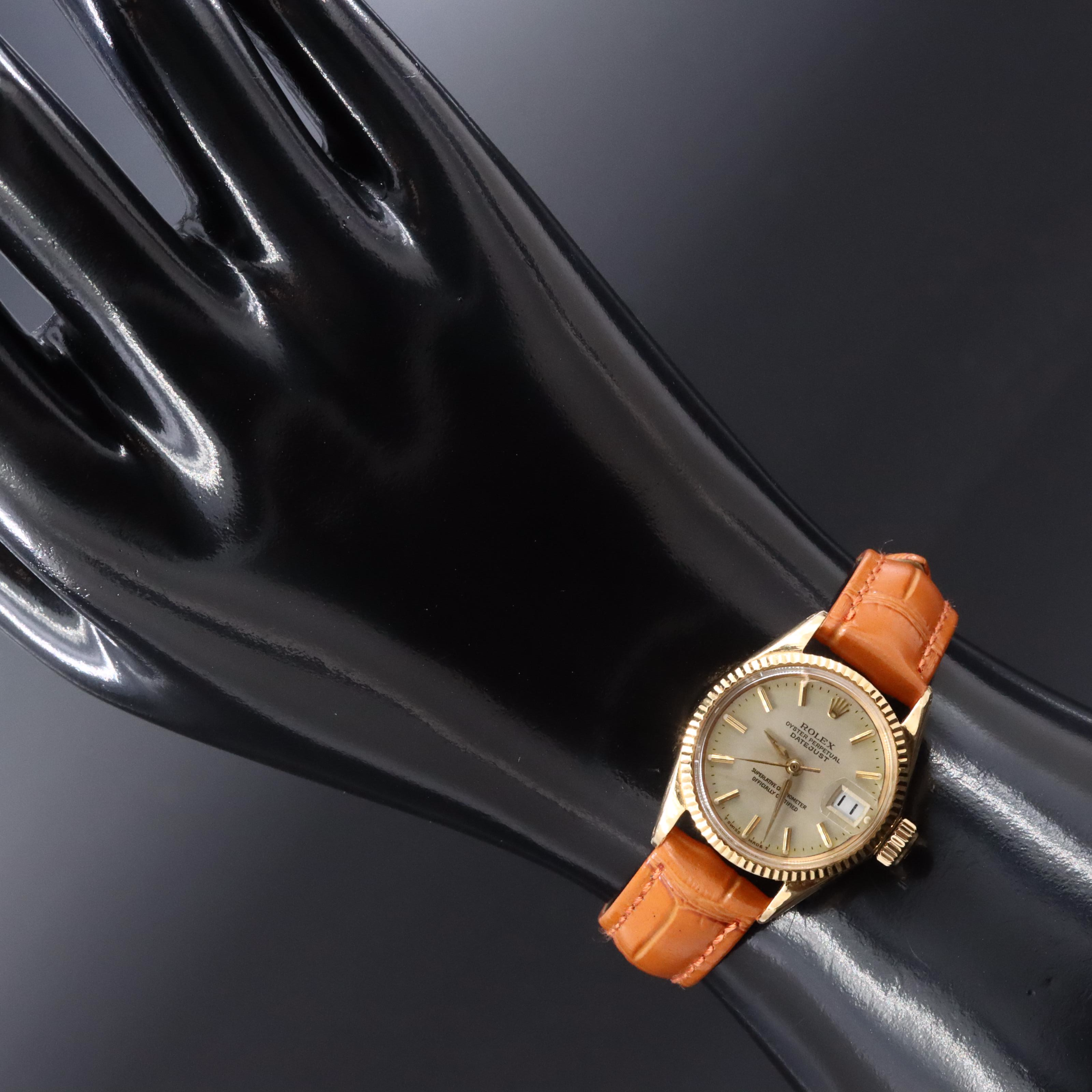 Rolex Datejust 6516 18K Gold Vintage Watch c.1966