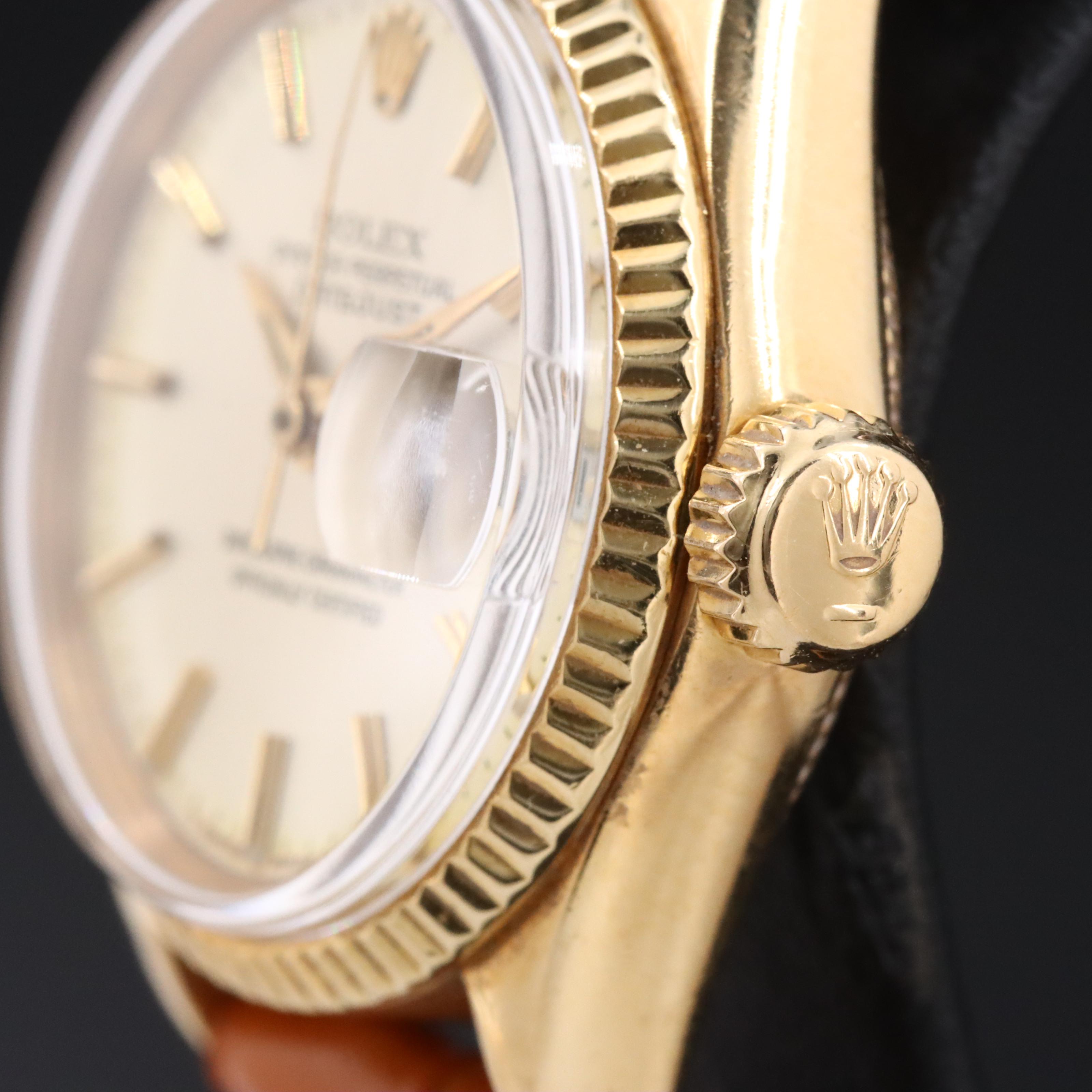 Rolex Datejust 6516 18K Gold Vintage Watch c.1966