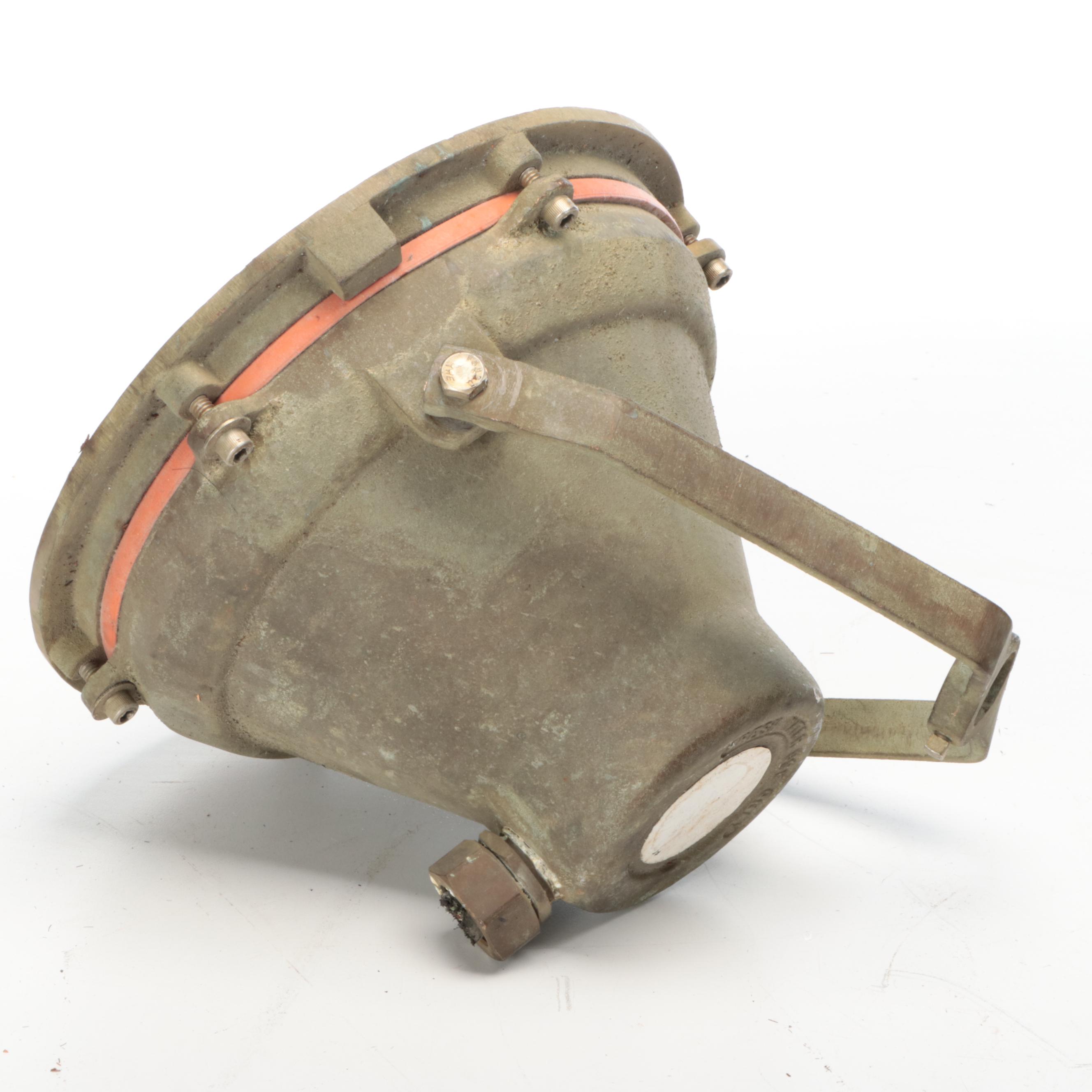 Brass Nautical Submersible Fresh Water Vessel Spot Lights, Vintage