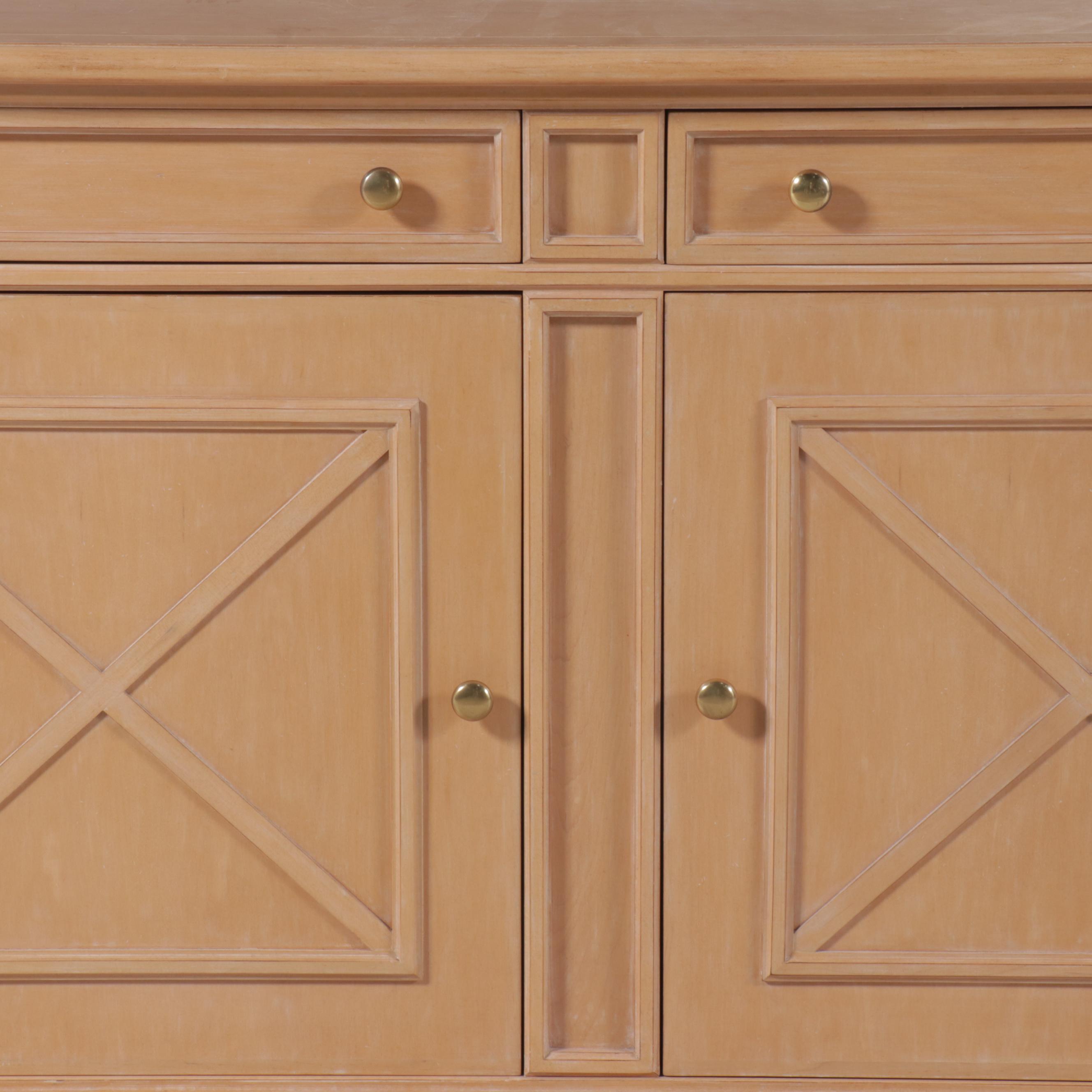 Contemporary Blonde Wood Credenza