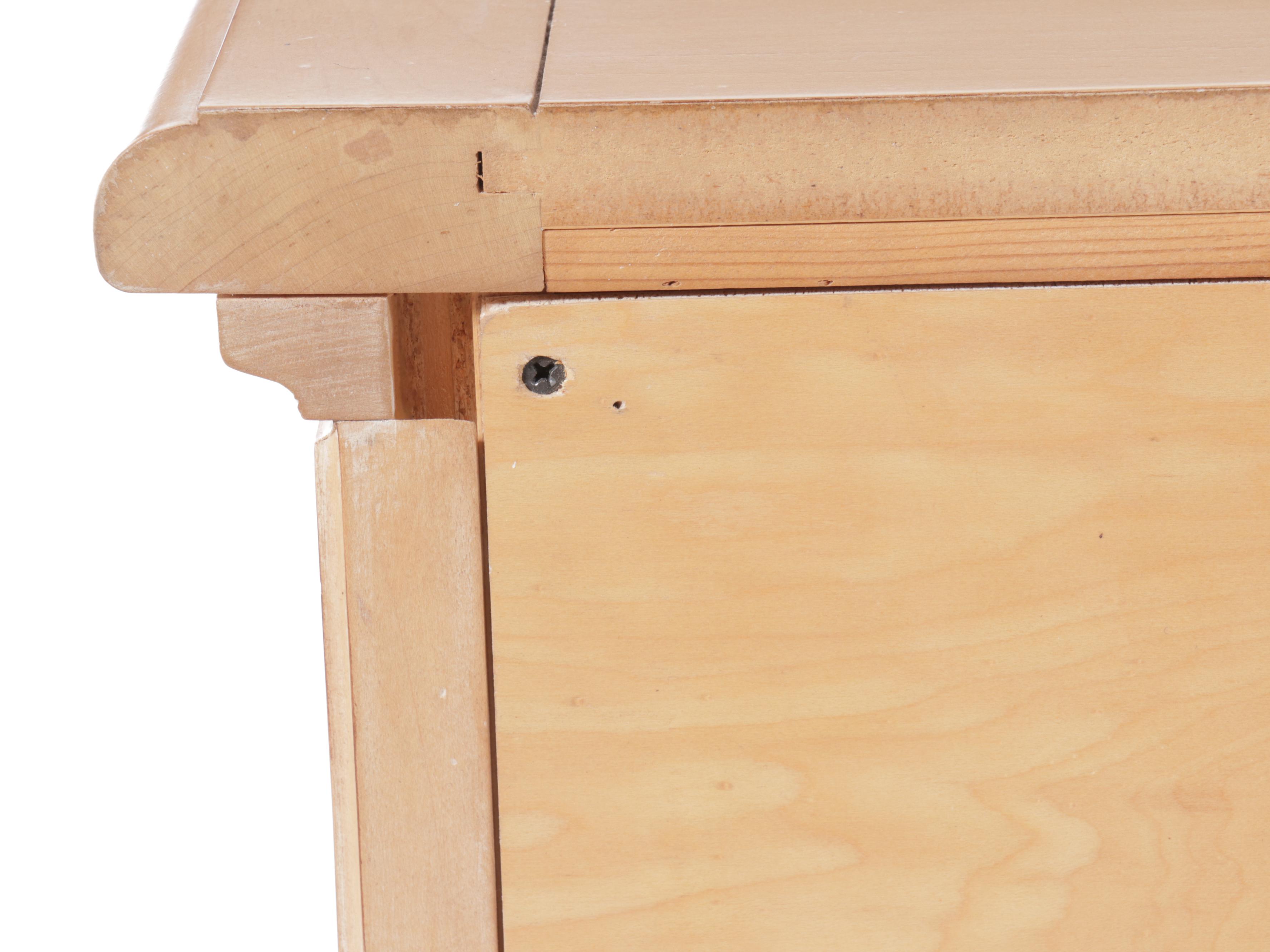 Contemporary Blonde Wood Credenza