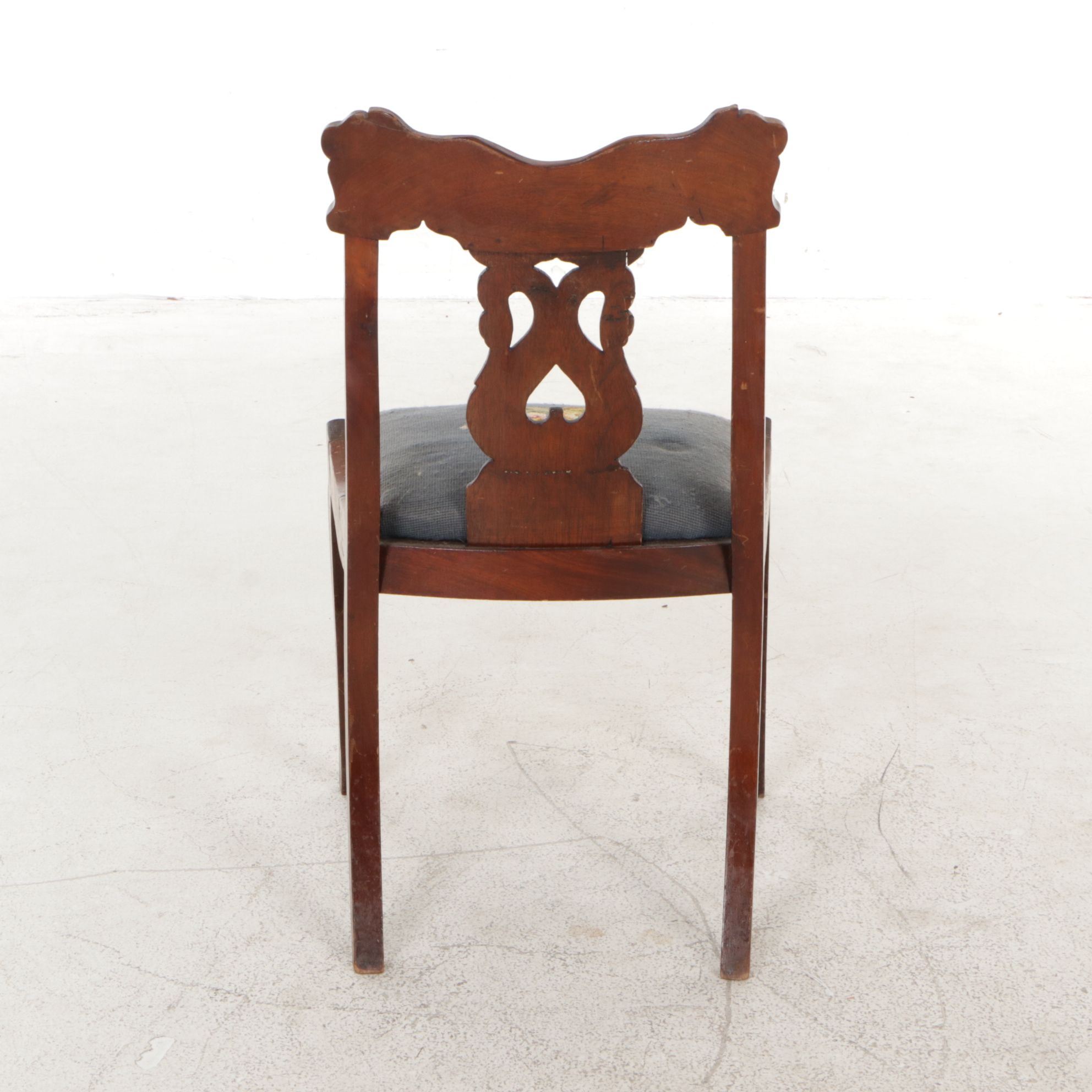 Walnut and Needlepoint-Upholstered Side Chair, Late 19th Century