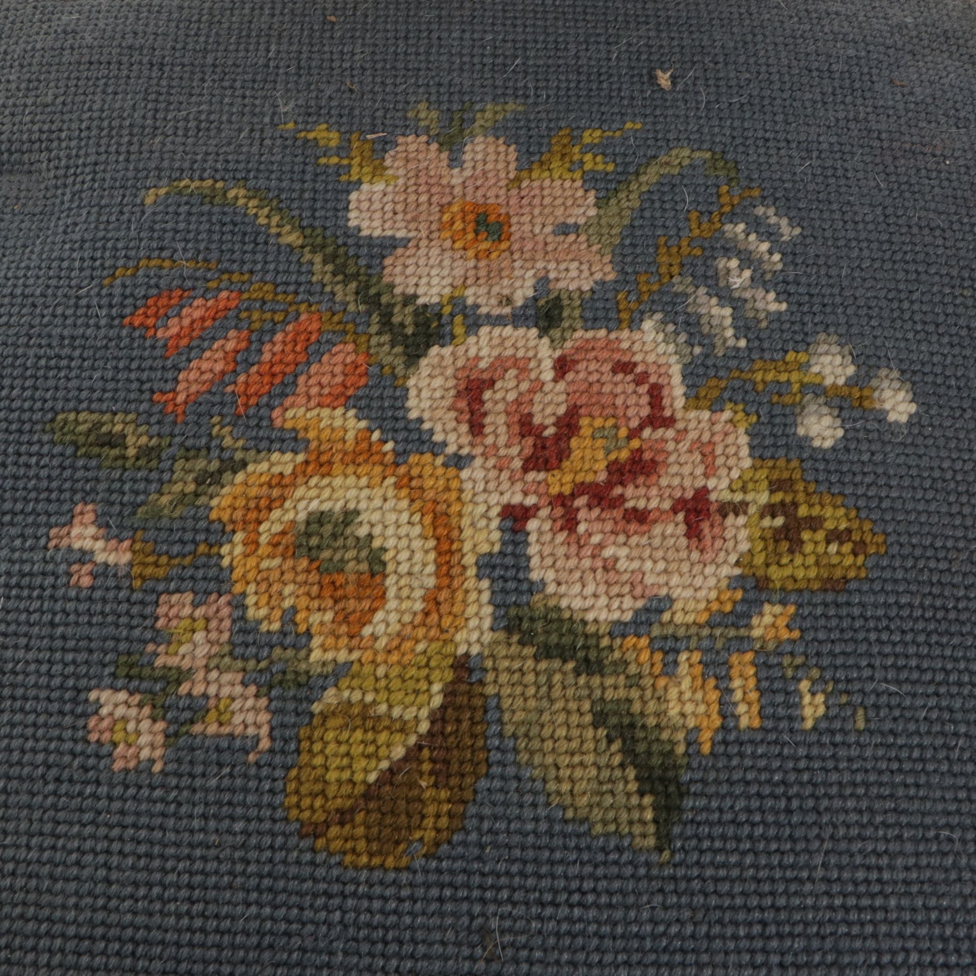 Walnut and Needlepoint-Upholstered Side Chair, Late 19th Century