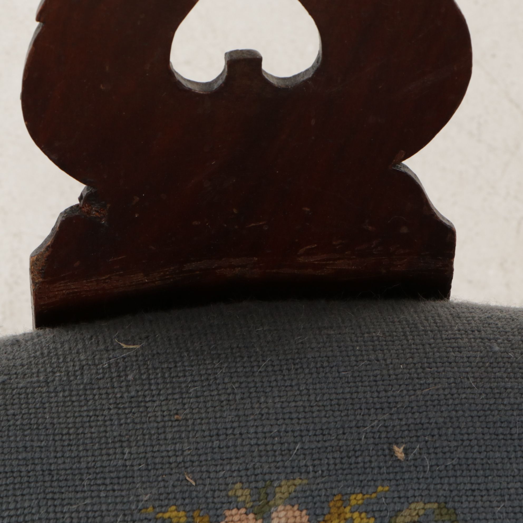 Walnut and Needlepoint-Upholstered Side Chair, Late 19th Century