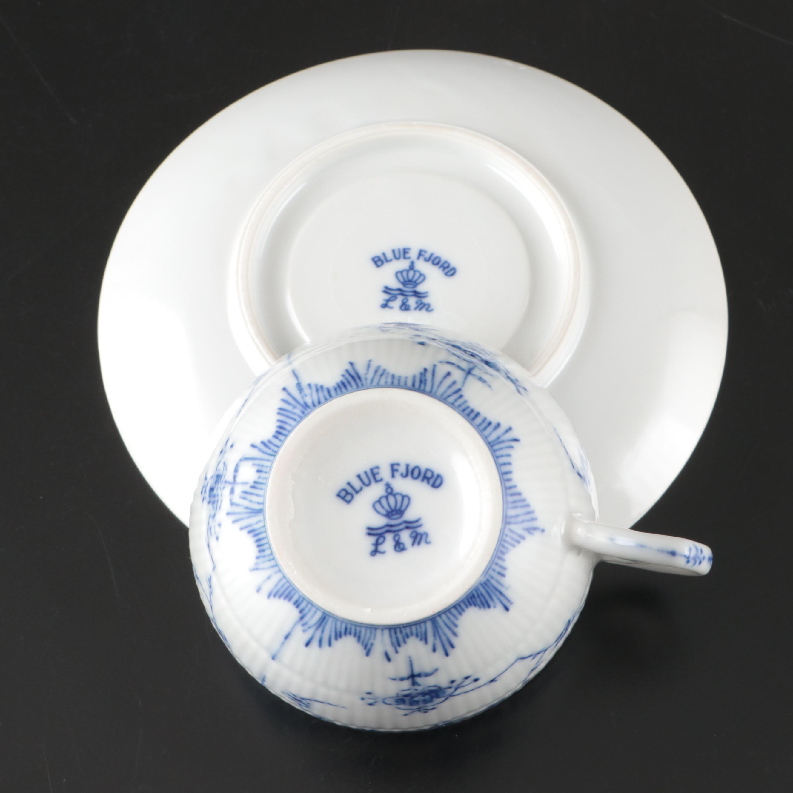 Lipper & Mann "Blue Fjord" Porcelain Dinnerware