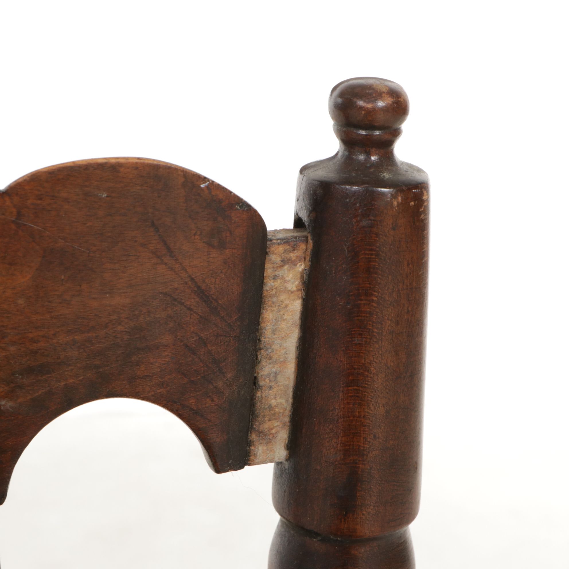 Spindle Back Wooden Side Chair with Needlepoint Seat