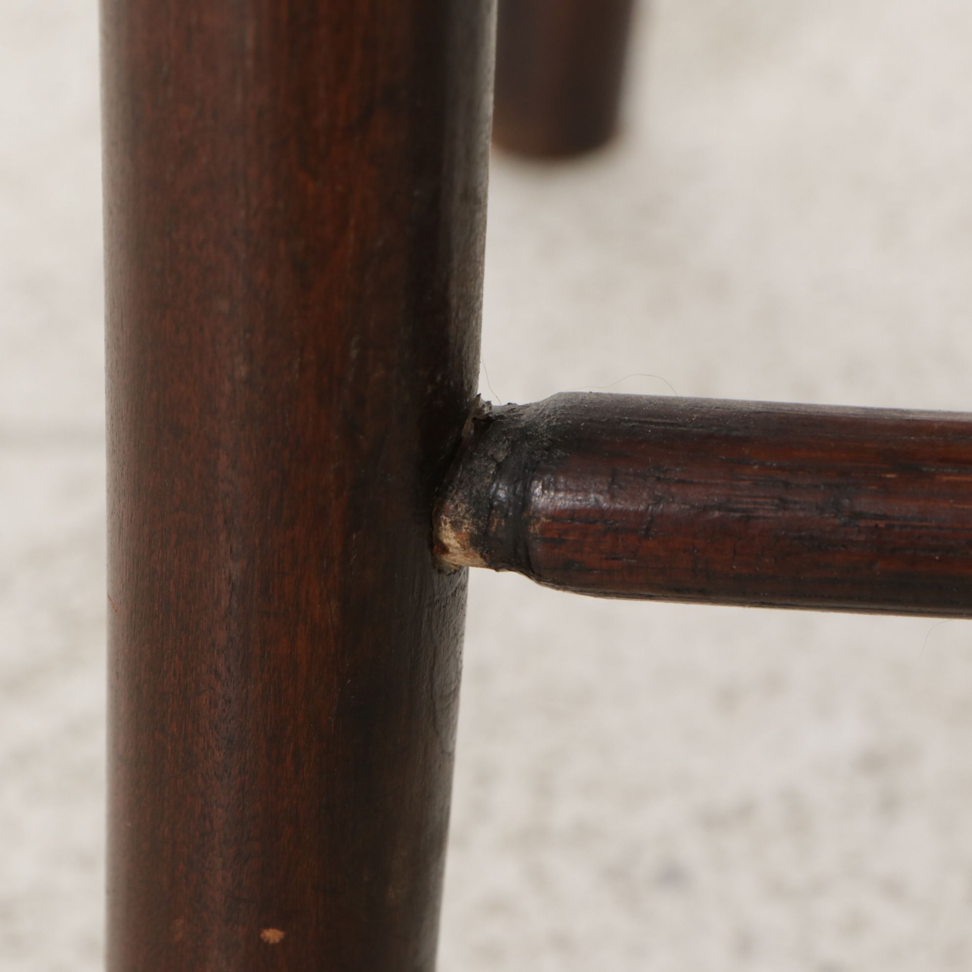 Spindle Back Wooden Side Chair with Needlepoint Seat