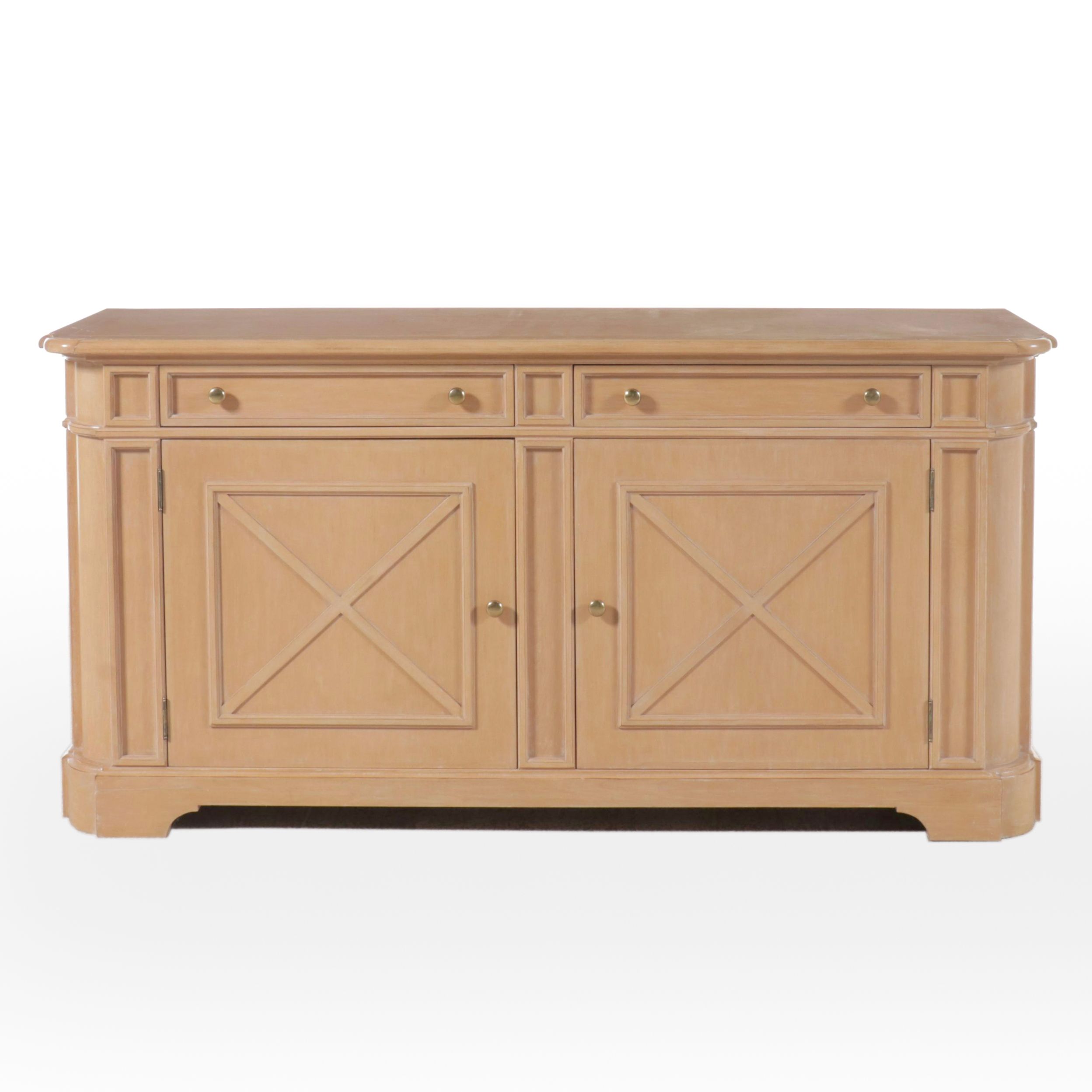 Contemporary Blonde Wood Credenza
