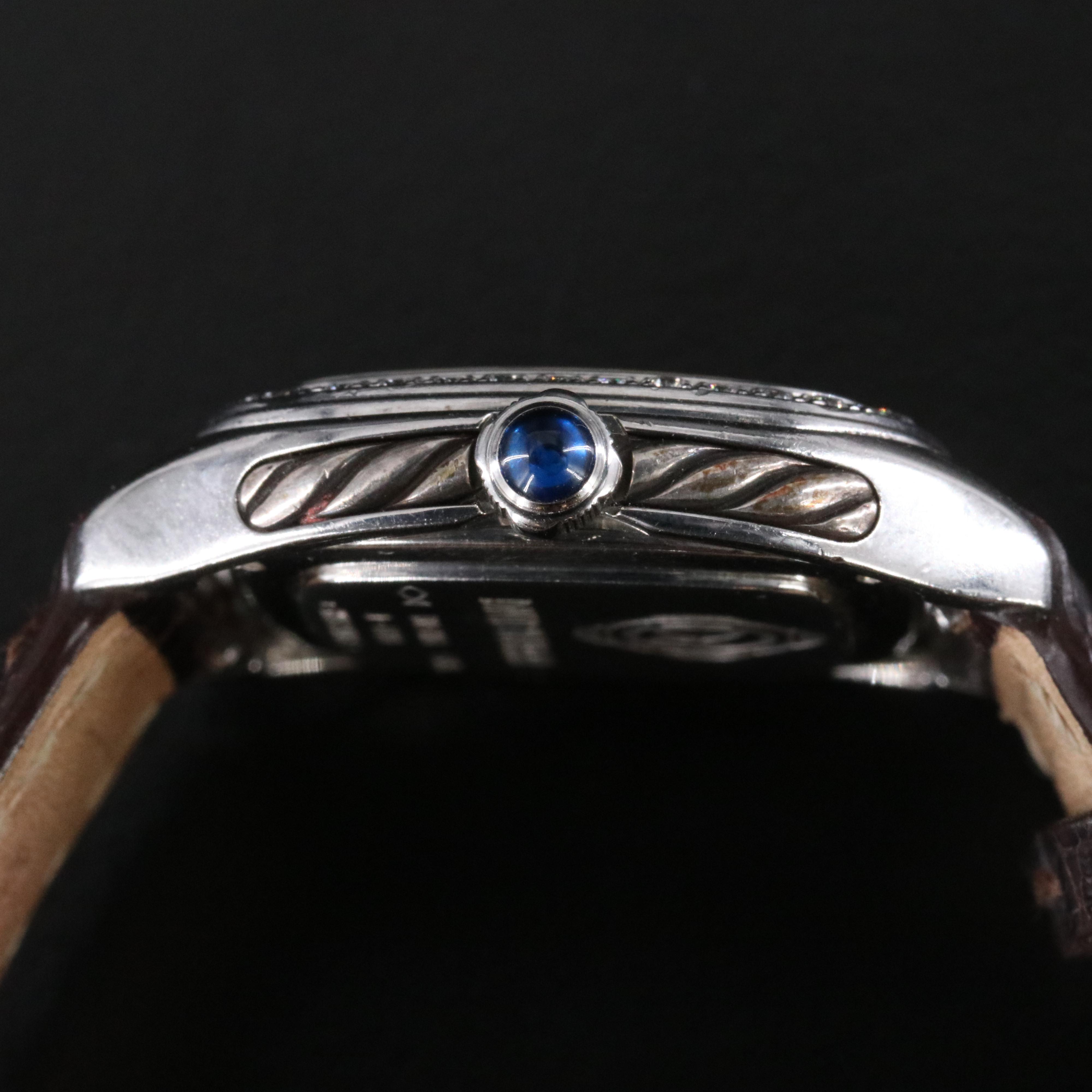 David Yurman Thoroughbred Diamond & Mother-of-Pearl Watch