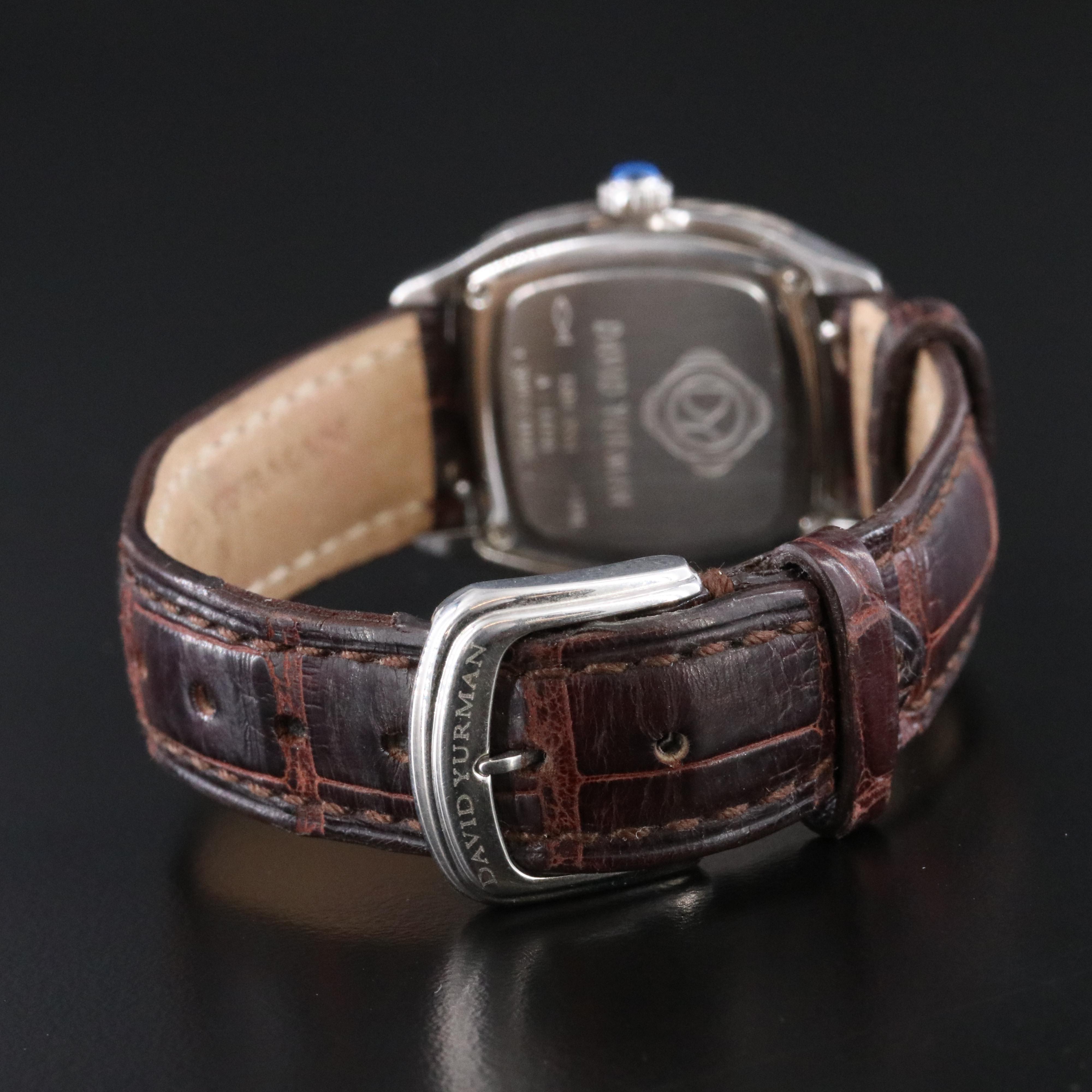 David Yurman Thoroughbred Diamond & Mother-of-Pearl Watch