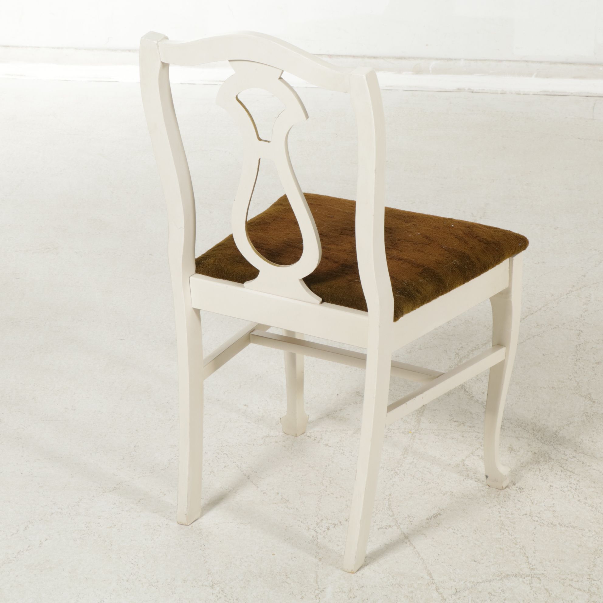 Johnson Carper French Provincial Painted Vanity Table and Chair, Mid-20th C