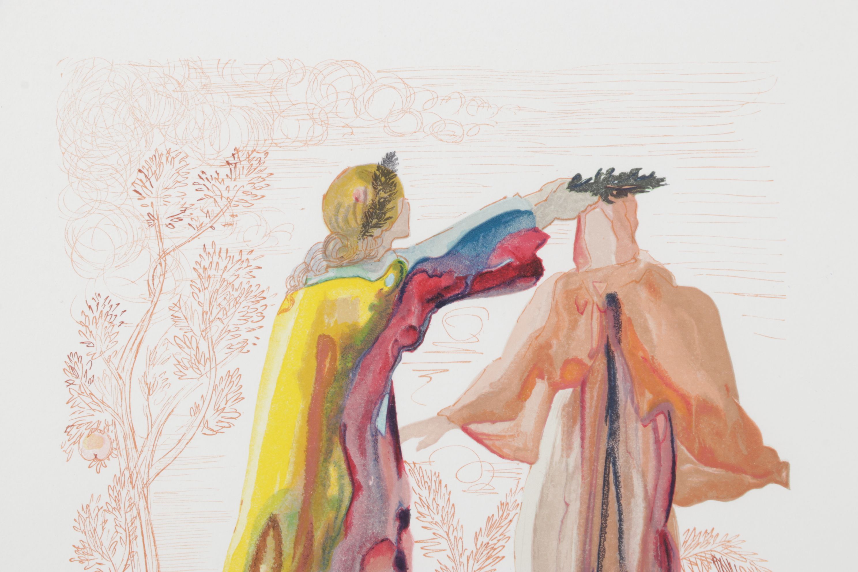 Salvador Dalí Wood Engraving "Les Dernières Paroles de Virgil," 1960 - 1964